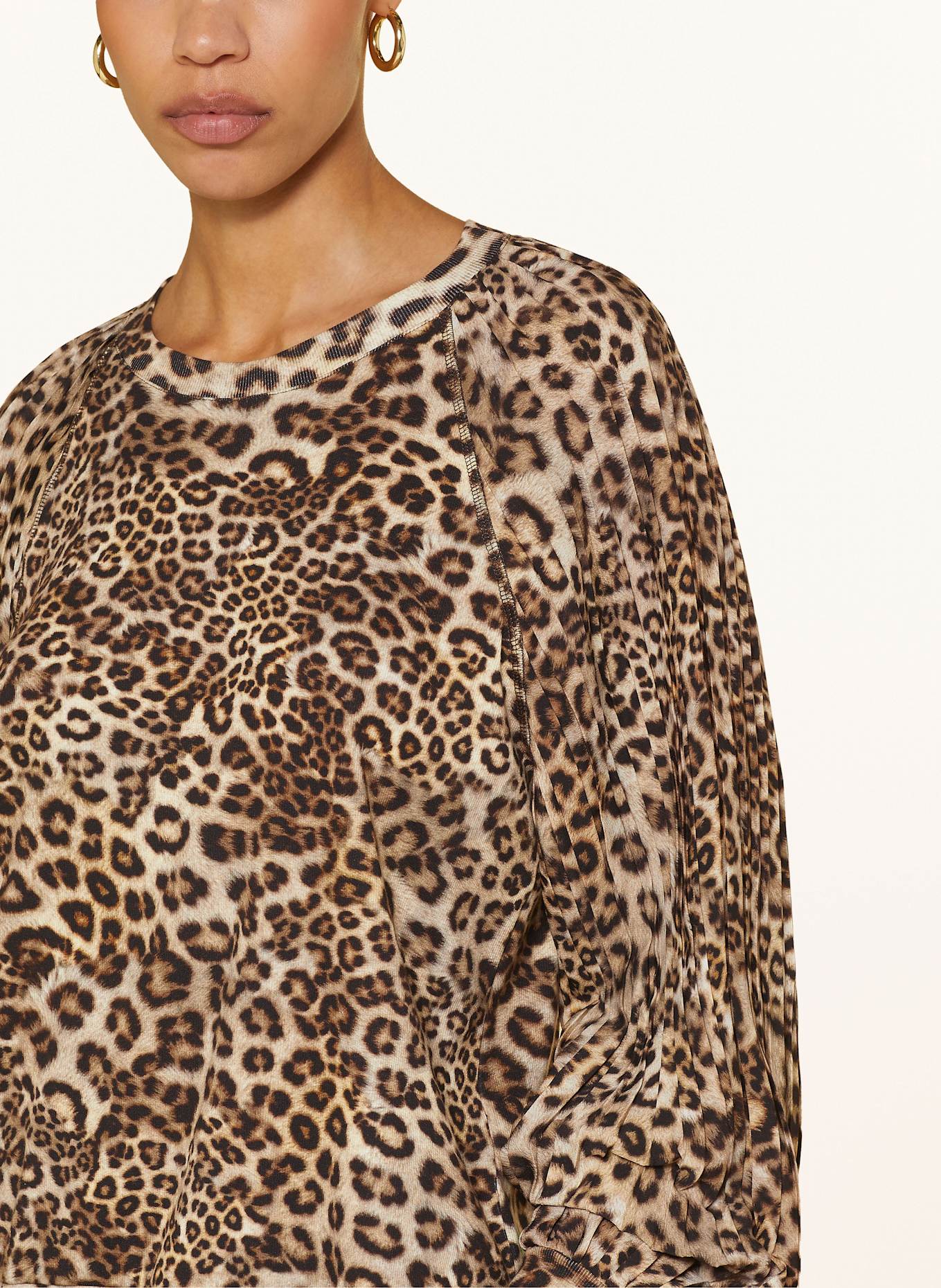 MARC CAIN Halenka ze směsi materiálů: 617 granola