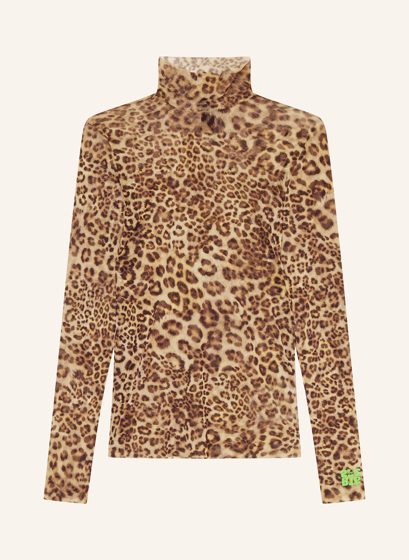 MARC CAIN Longsleeve aus Mesh: 617 granola