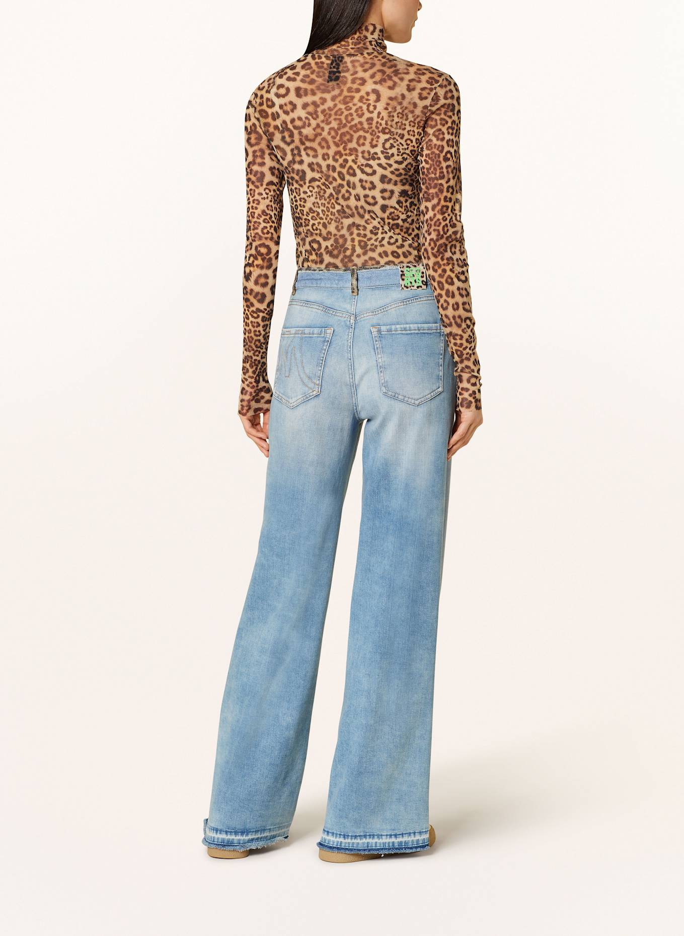 MARC CAIN Longsleeve aus Mesh: 617 granola