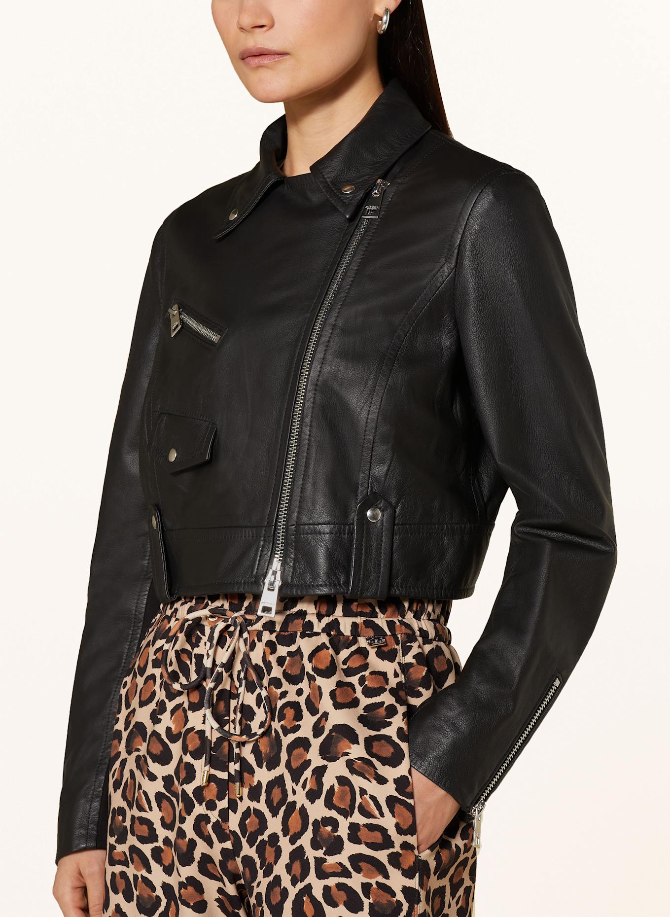 MARC CAIN Lederjacke: 900 BLACK