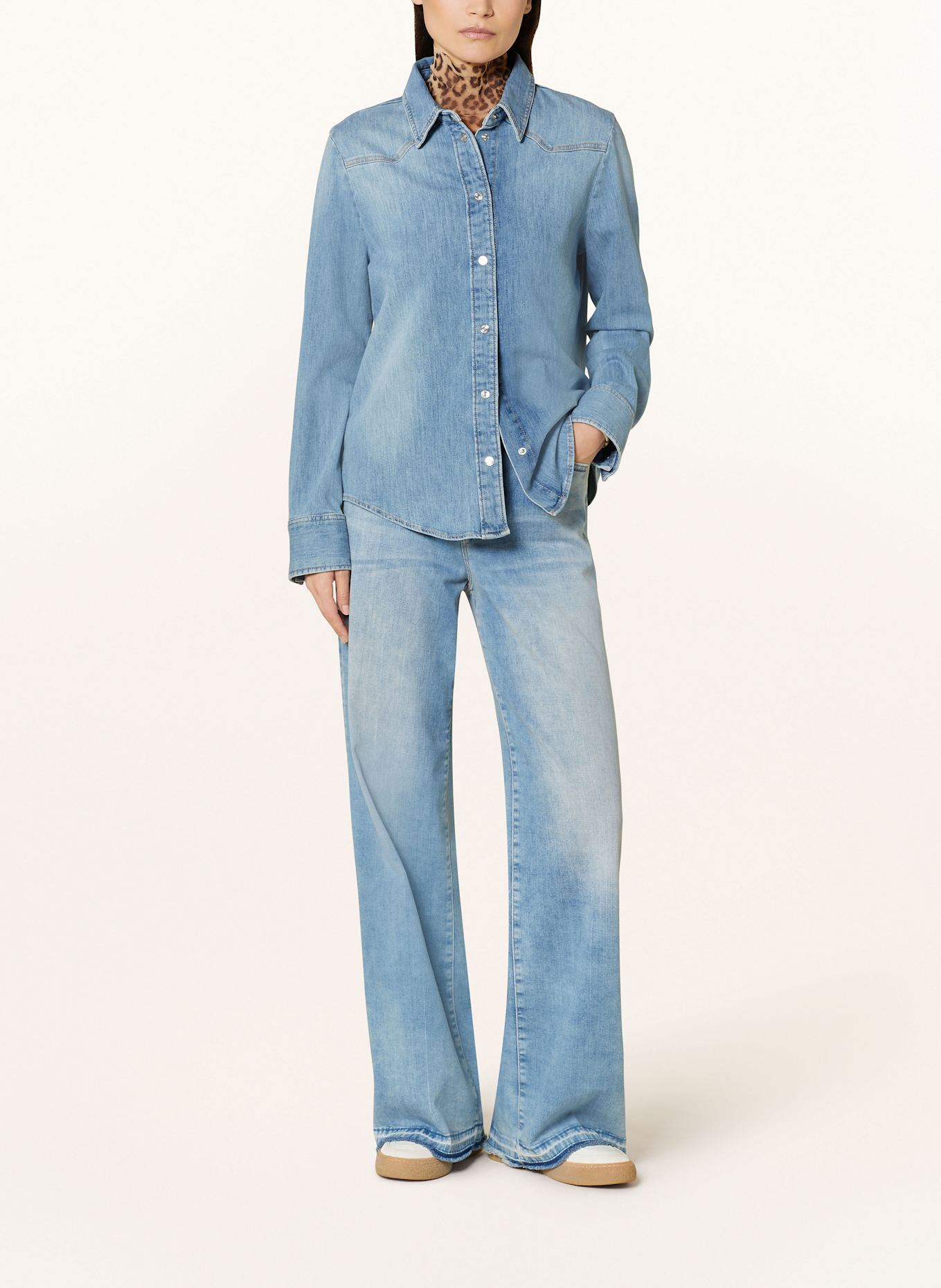 MARC CAIN Flared jeans WARRI: 351 baby blue