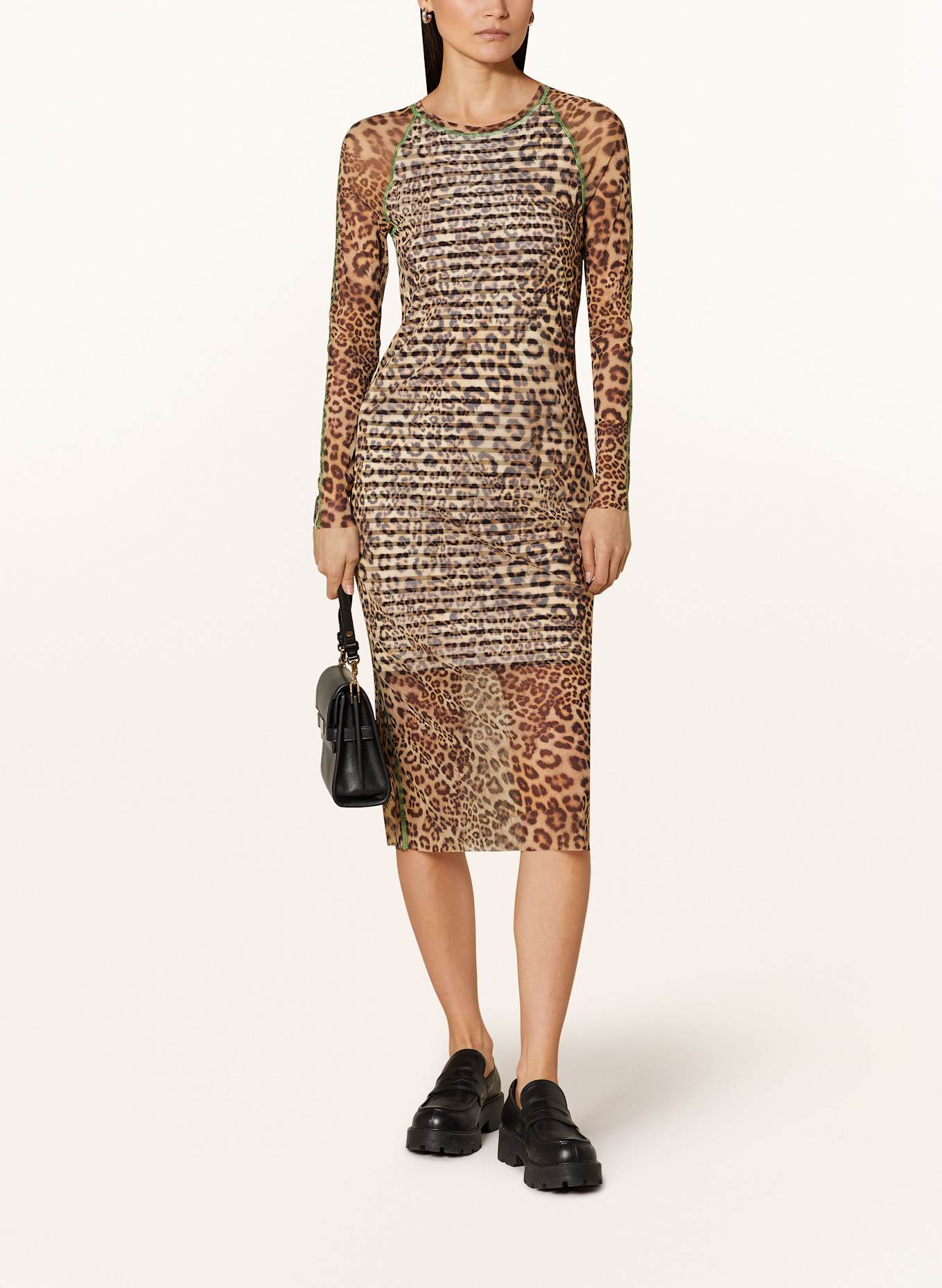 MARC CAIN Sukienka etui z siateczki: 617 granola