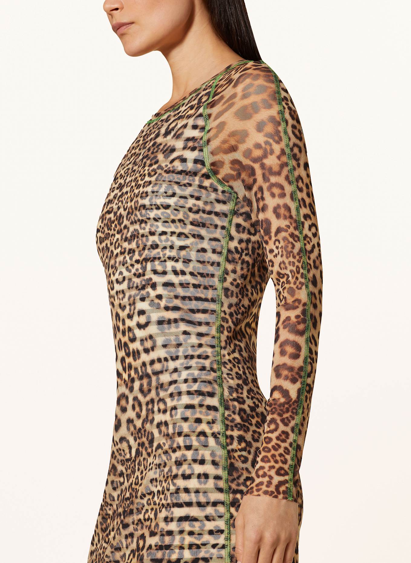 MARC CAIN Sukienka etui z siateczki: 617 granola