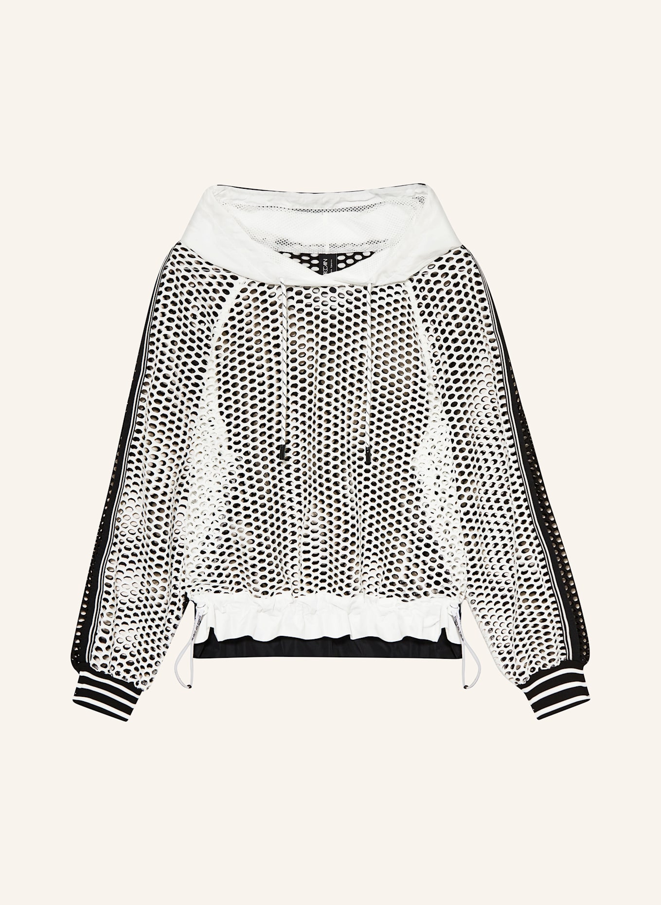MARC CAIN Hoodie: 910 black and white