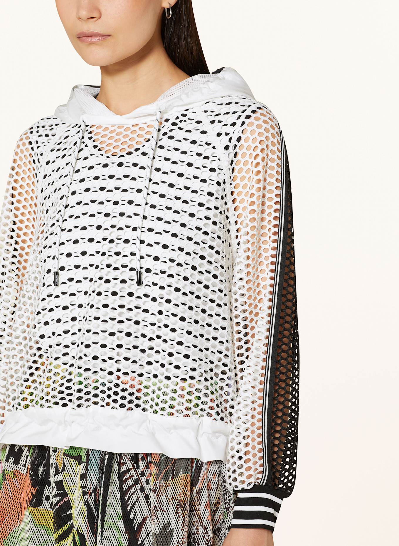 MARC CAIN Hoodie: 910 black and white