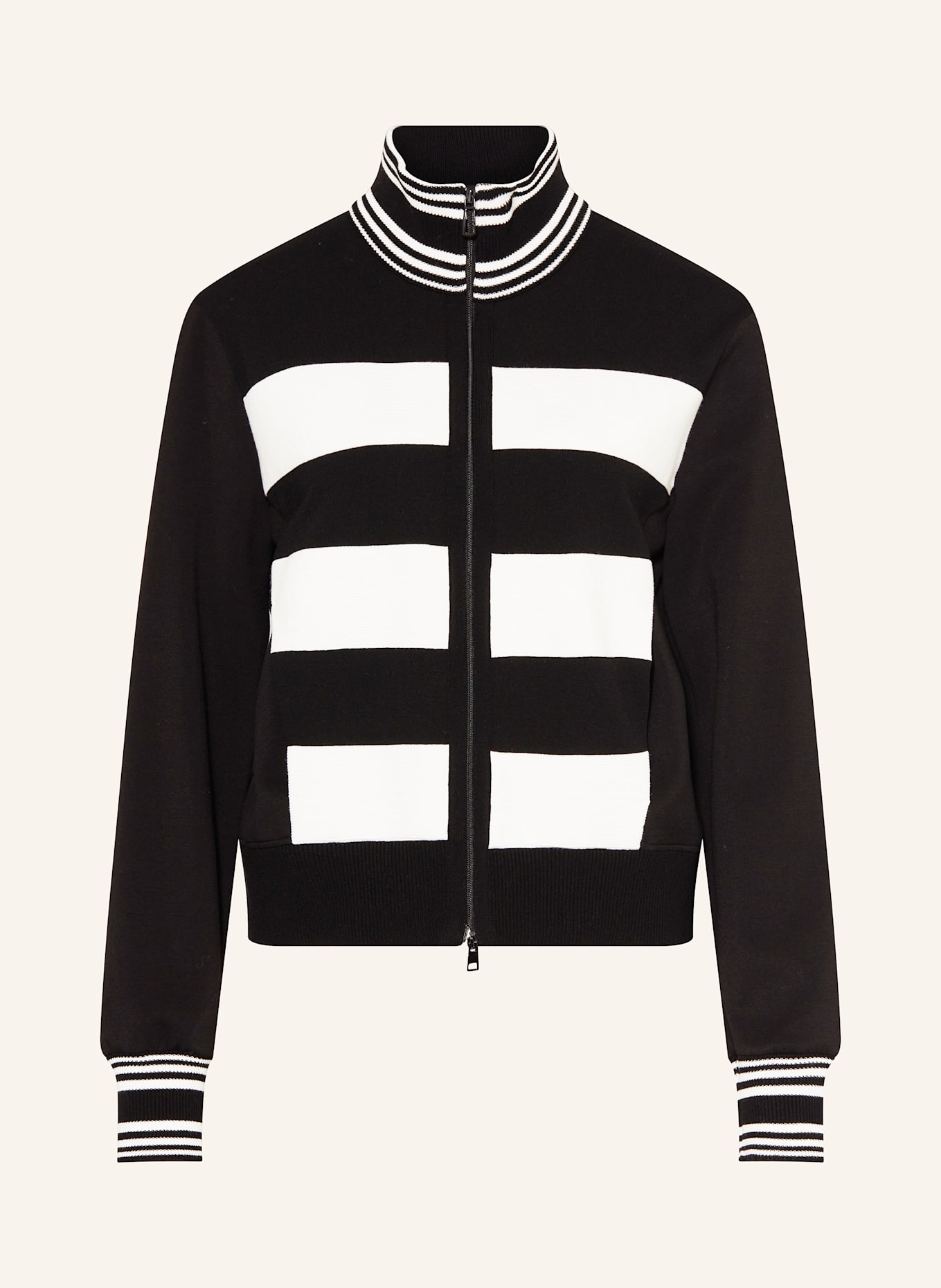 MARC CAIN Sweatjacke: 190 white and black