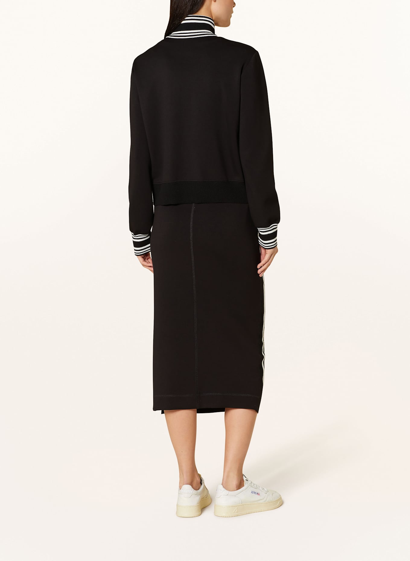 MARC CAIN Sweatjacke: 190 white and black