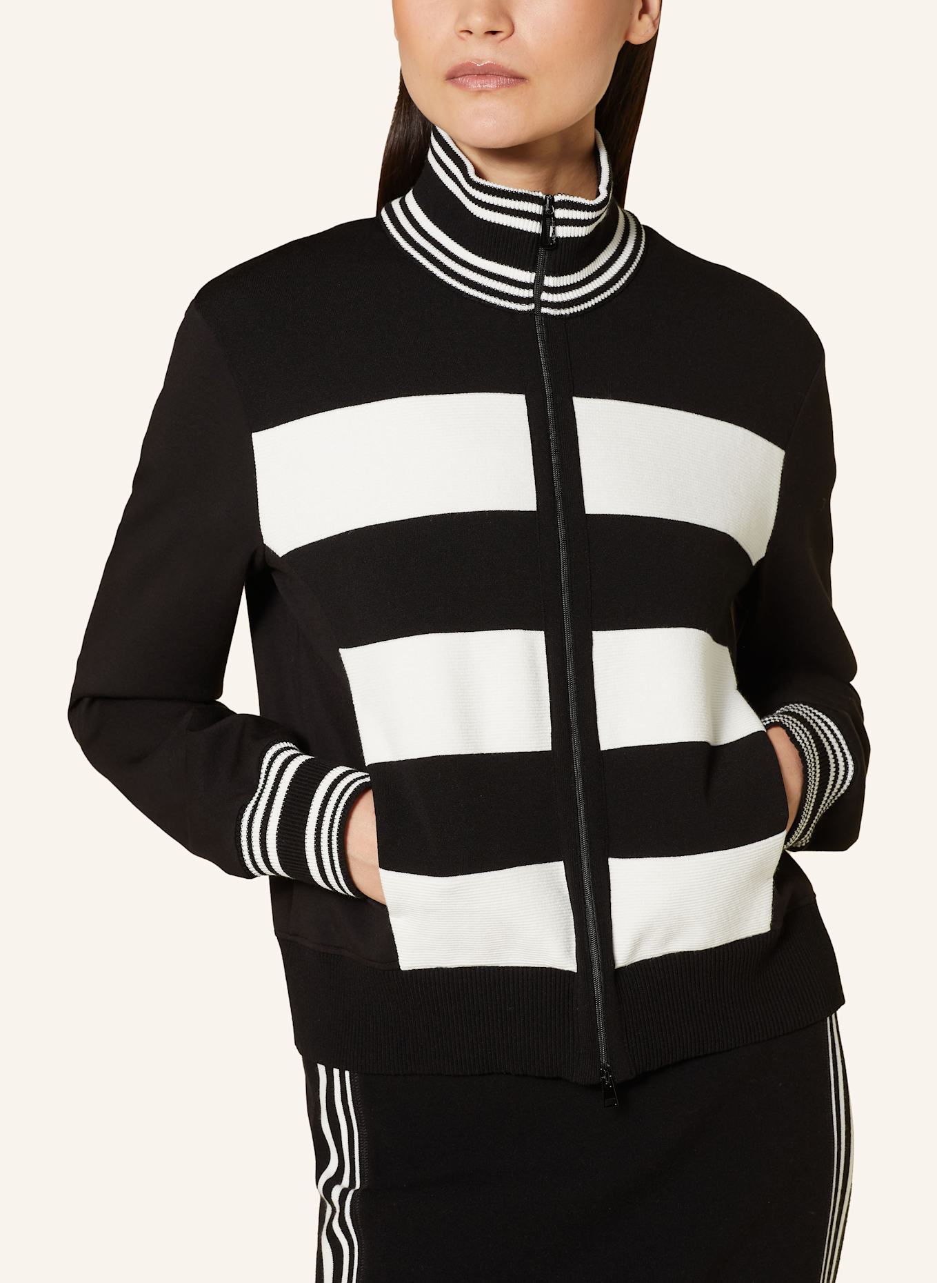 MARC CAIN Sweatjacke: 190 white and black