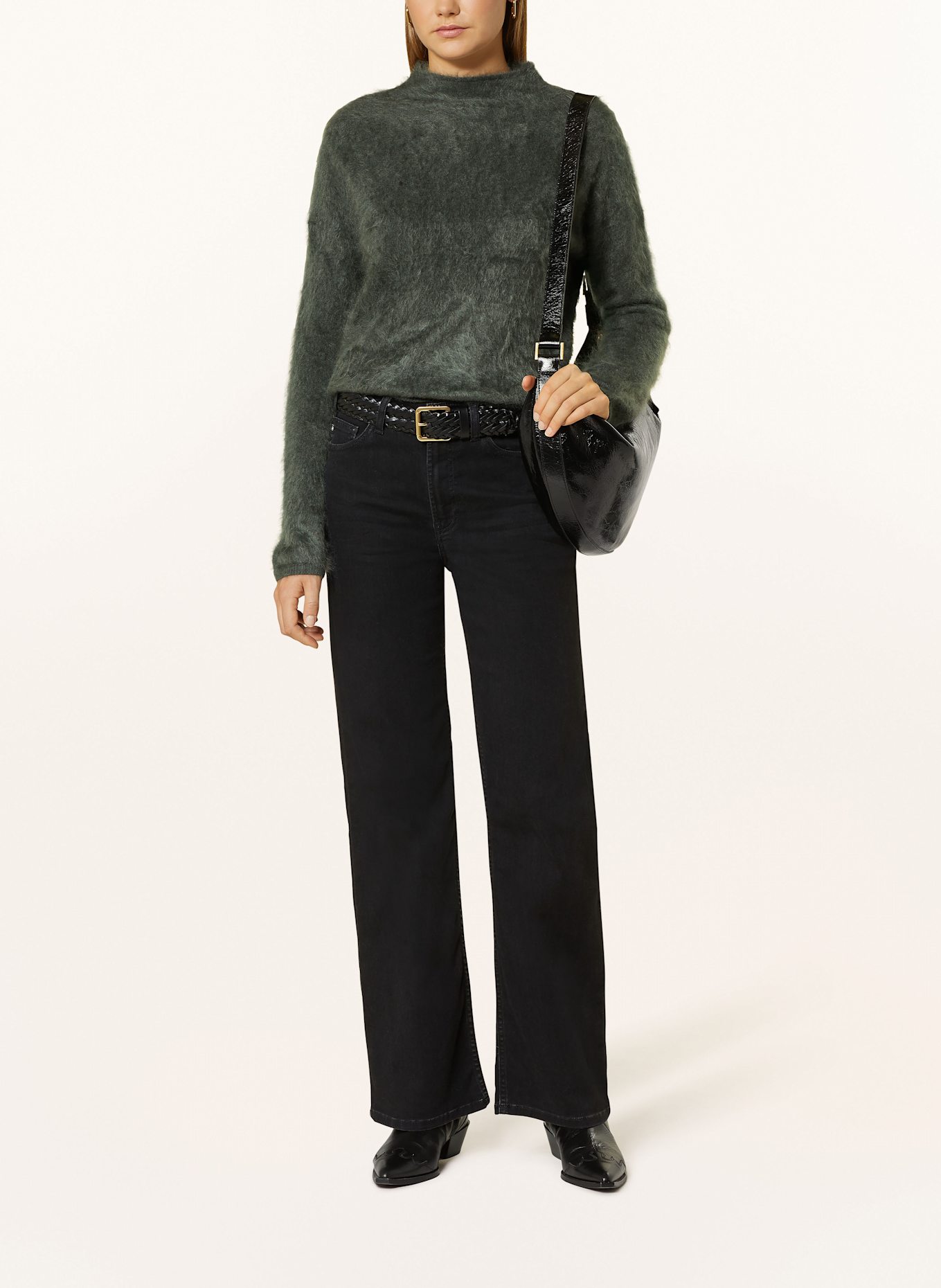 MRS & HUGS Pull en cachemire: GRIS FONCÉ