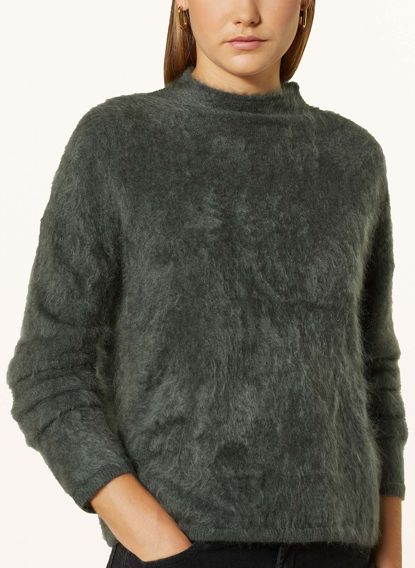 MRS & HUGS Pull en cachemire: GRIS FONCÉ