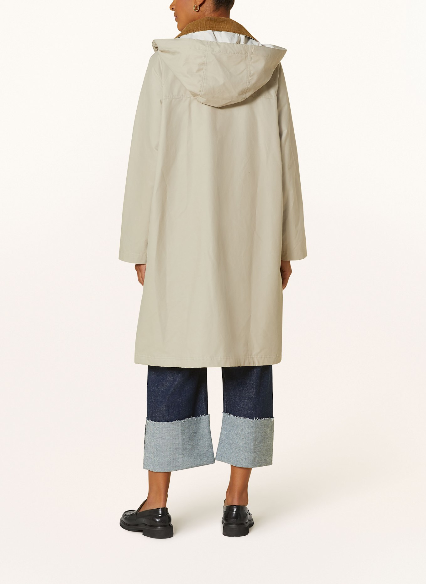 Barbour JEMA coat with detachable hood: CREAM
