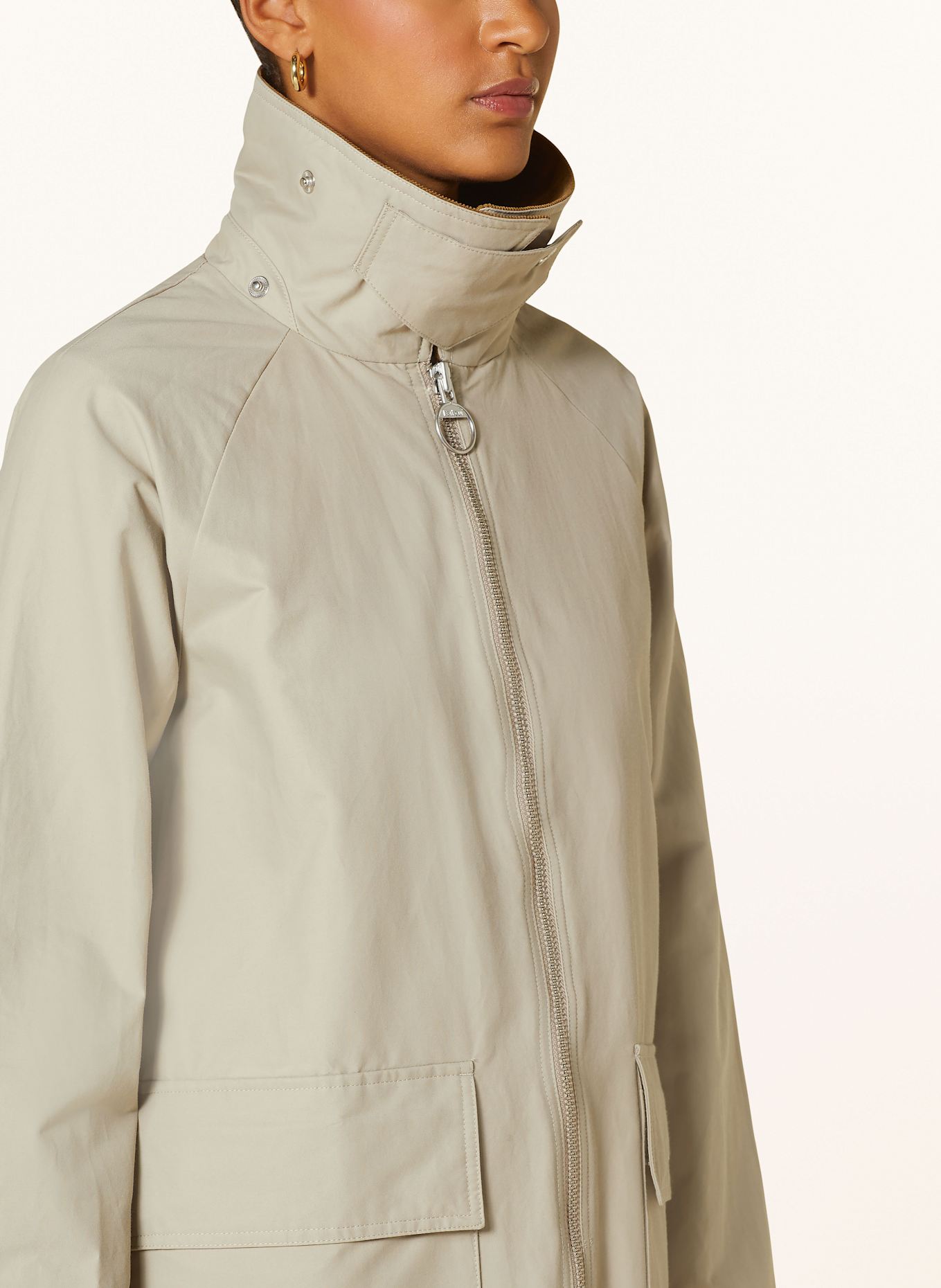 Barbour JEMA coat with detachable hood: CREAM