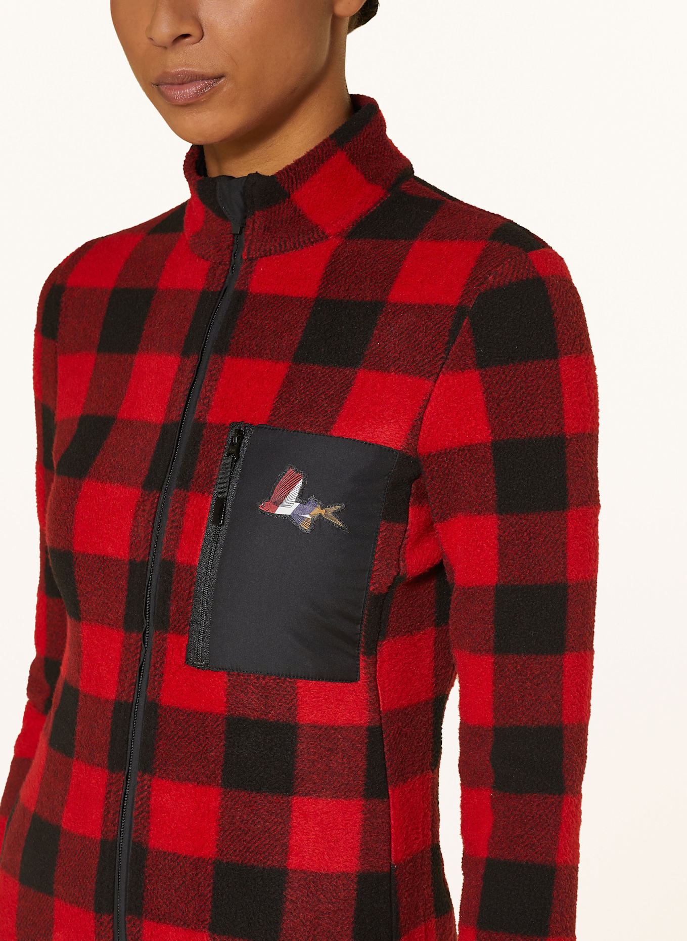 CAFÉ DU CYCLISTE Koszulka rowerowa SOLANGE: CZERWONY / CZARNY