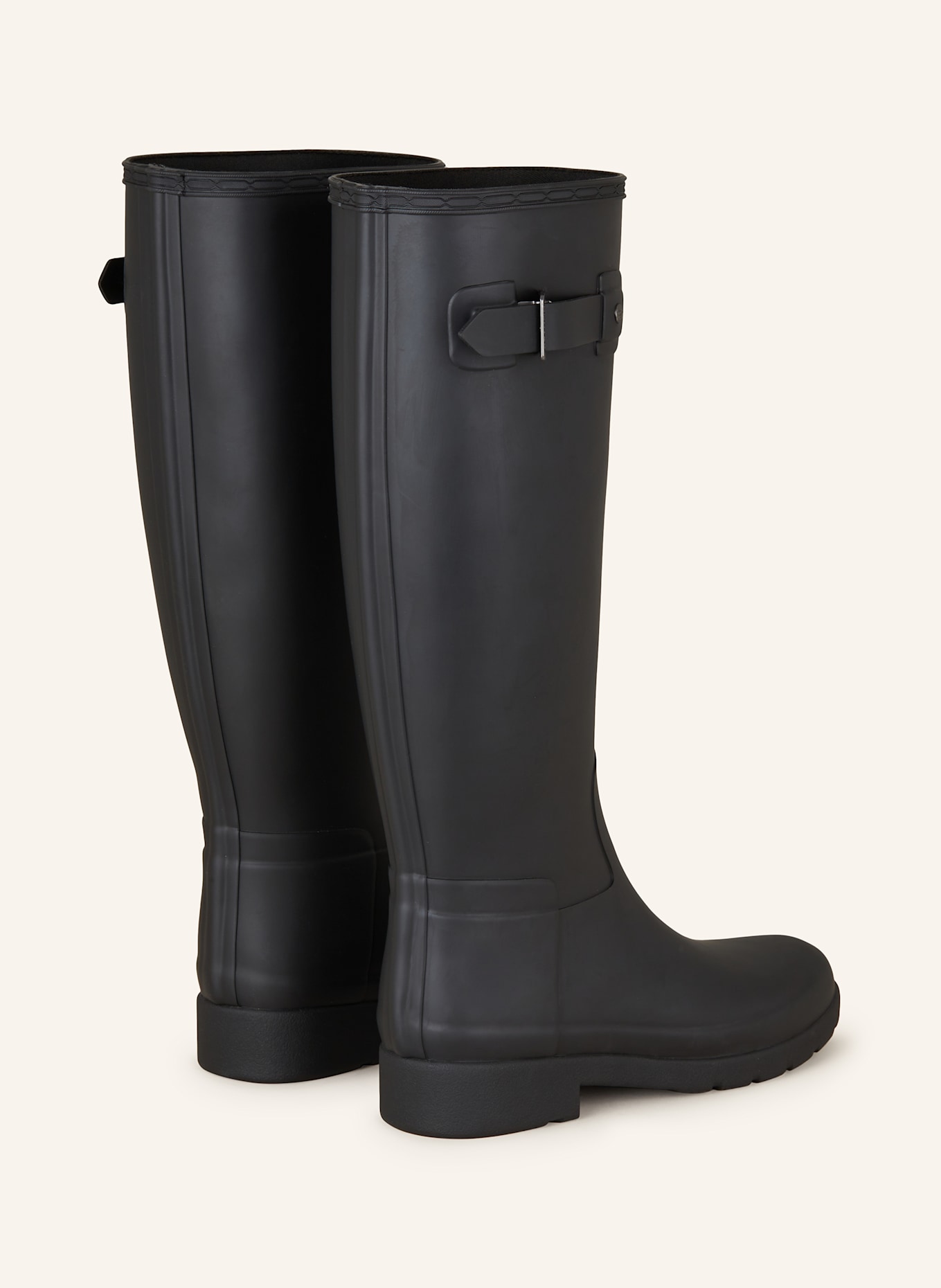 HUNTER REFINED TALL rubber boots in black