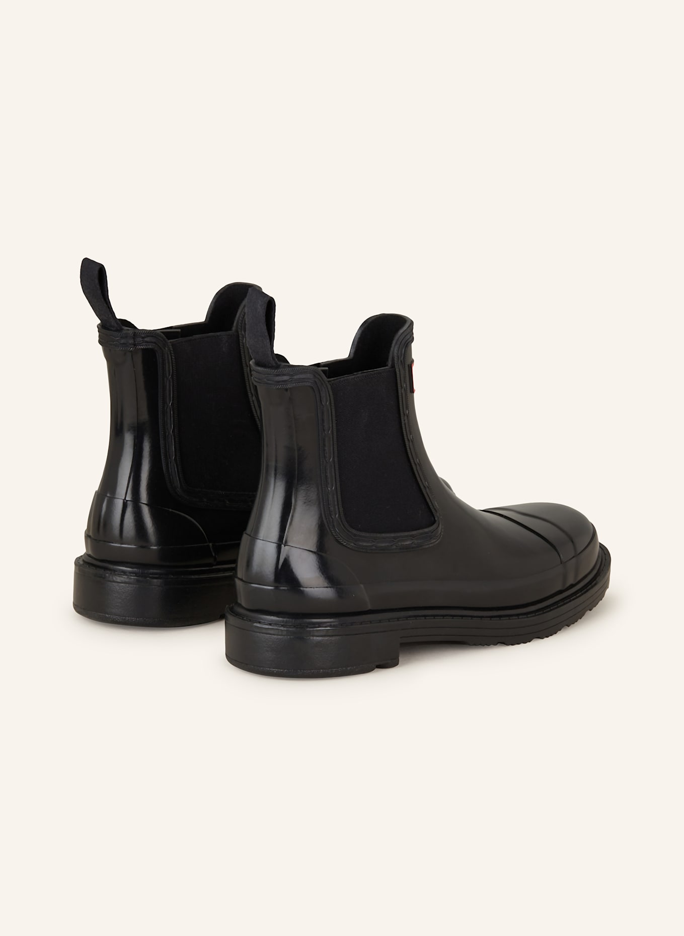 HUNTER Chelsea-Boots COMMANDO GLOSS: SCHWARZ