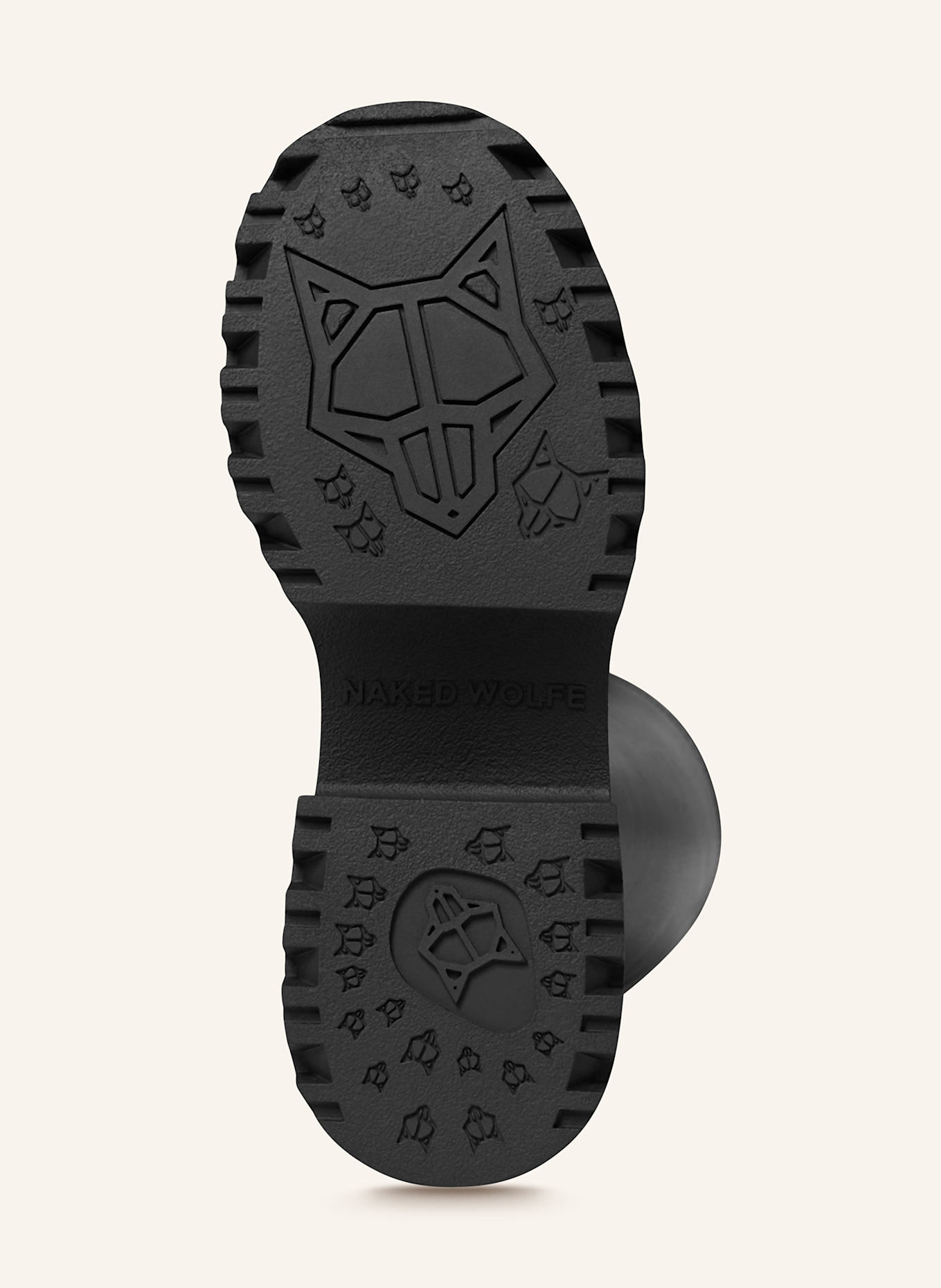 NAKED WOLFE Botki na platformie SCAR: CZARNY
