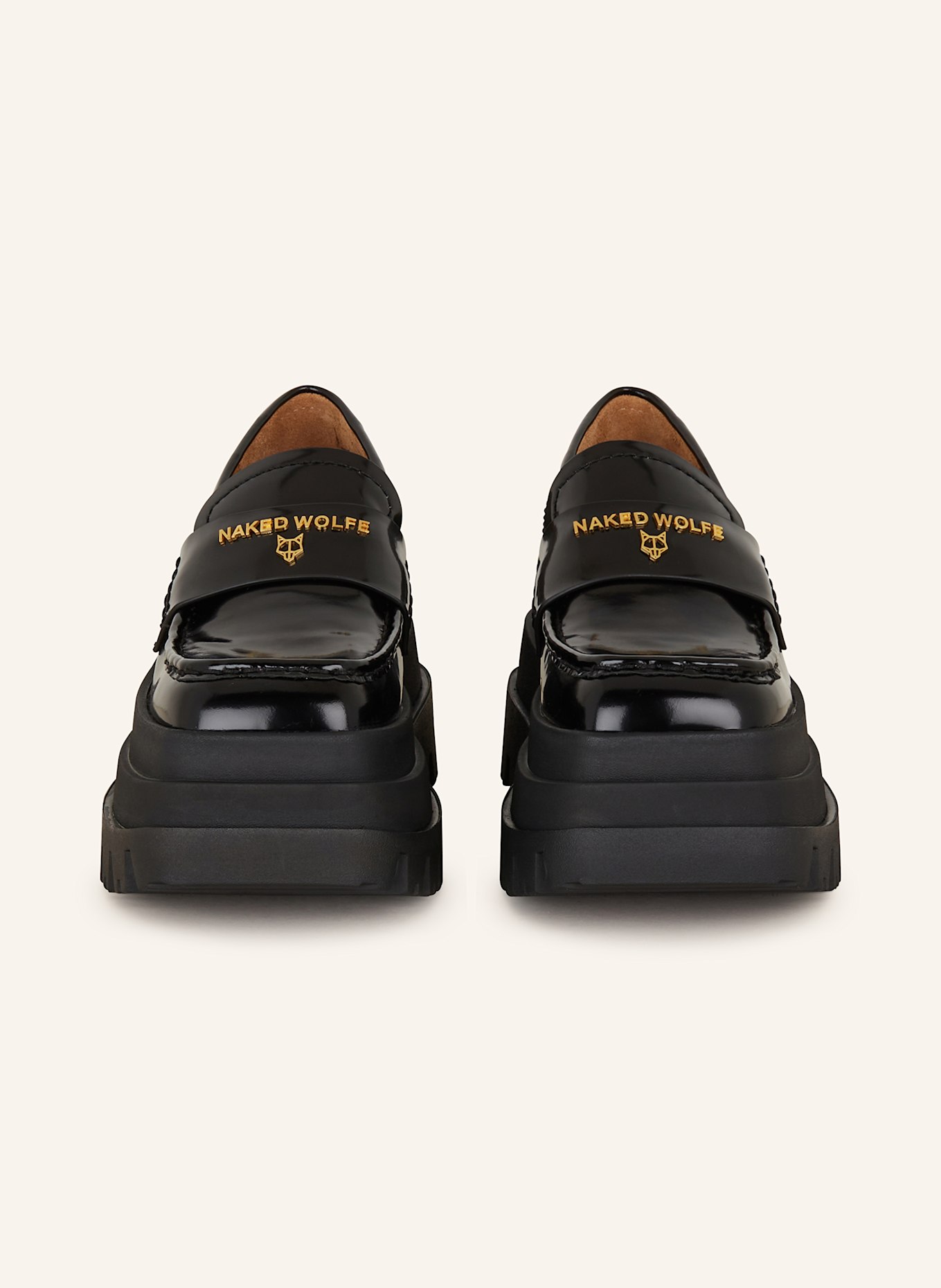 NAKED WOLFE DELUSION platform loafer in black