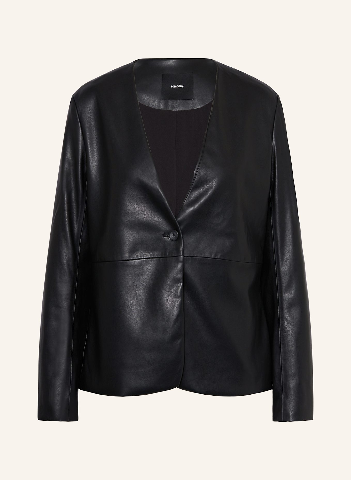 someday Blazer NOEBE in Lederoptik: SCHWARZ