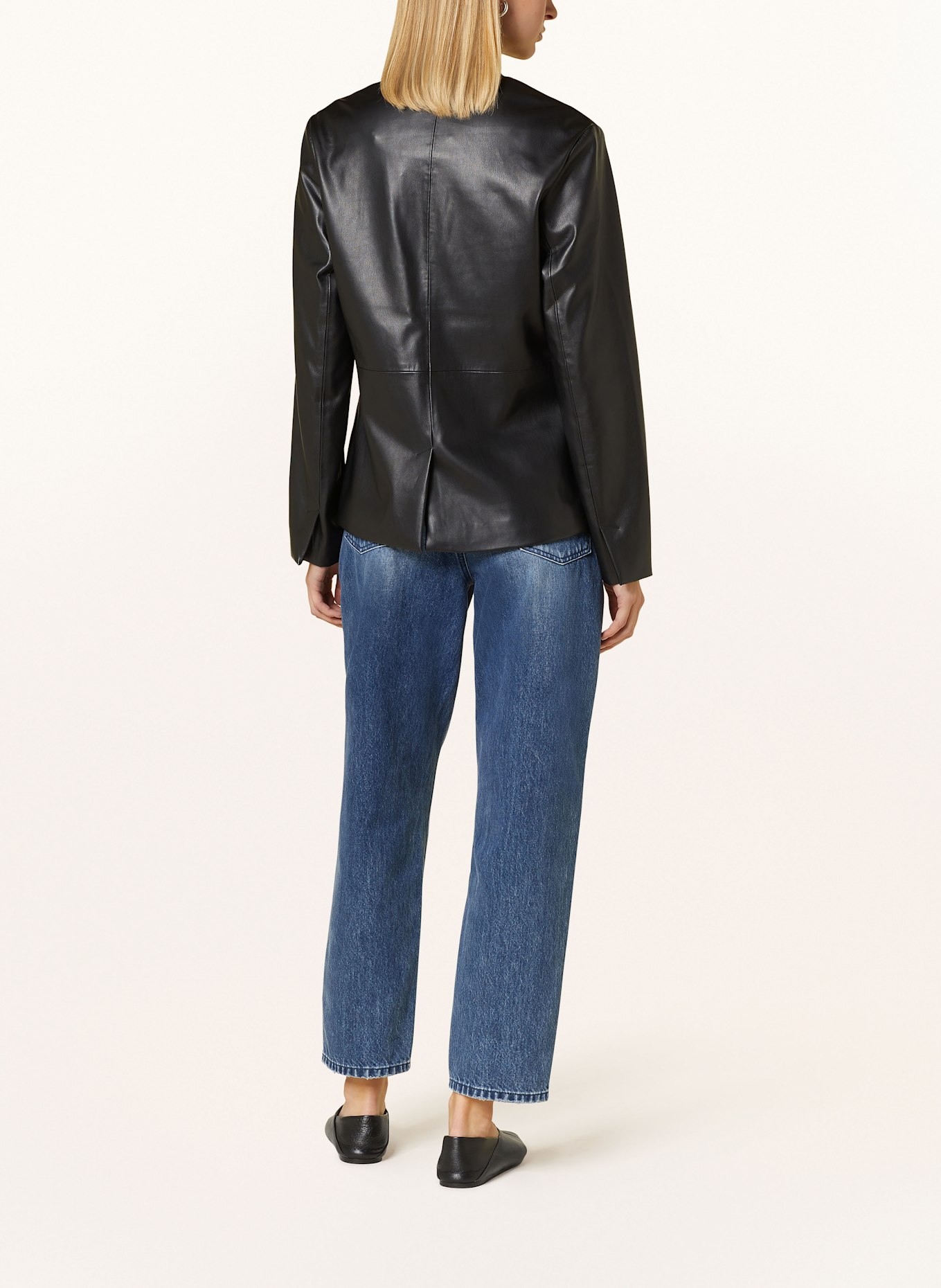 someday Blazer NOEBE in Lederoptik: SCHWARZ