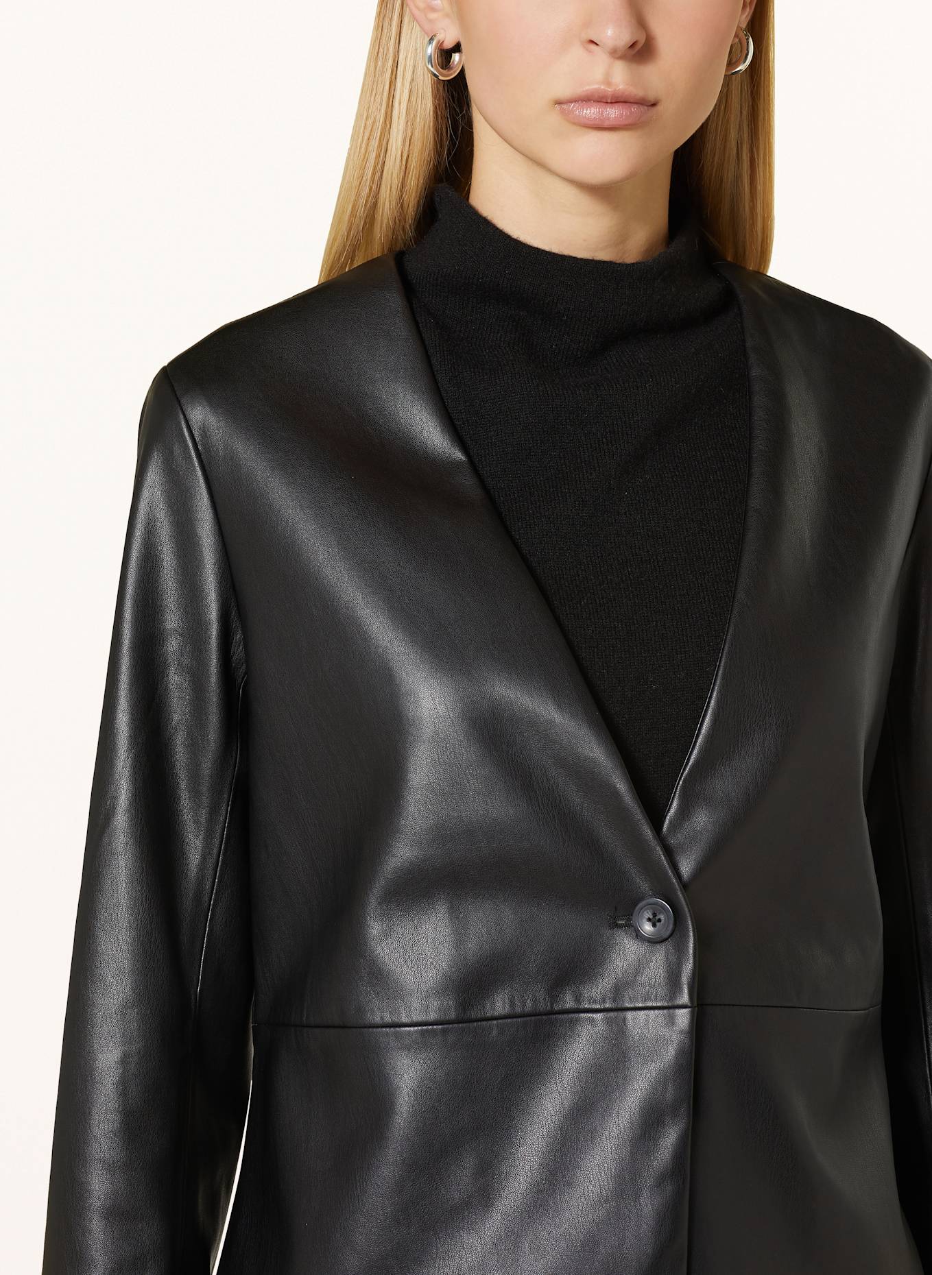 someday Blazer NOEBE in Lederoptik: SCHWARZ