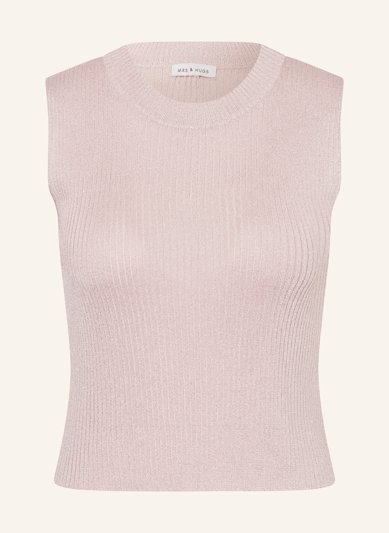 MRS & HUGS Stricktop mit Glitzergarn: ROSA