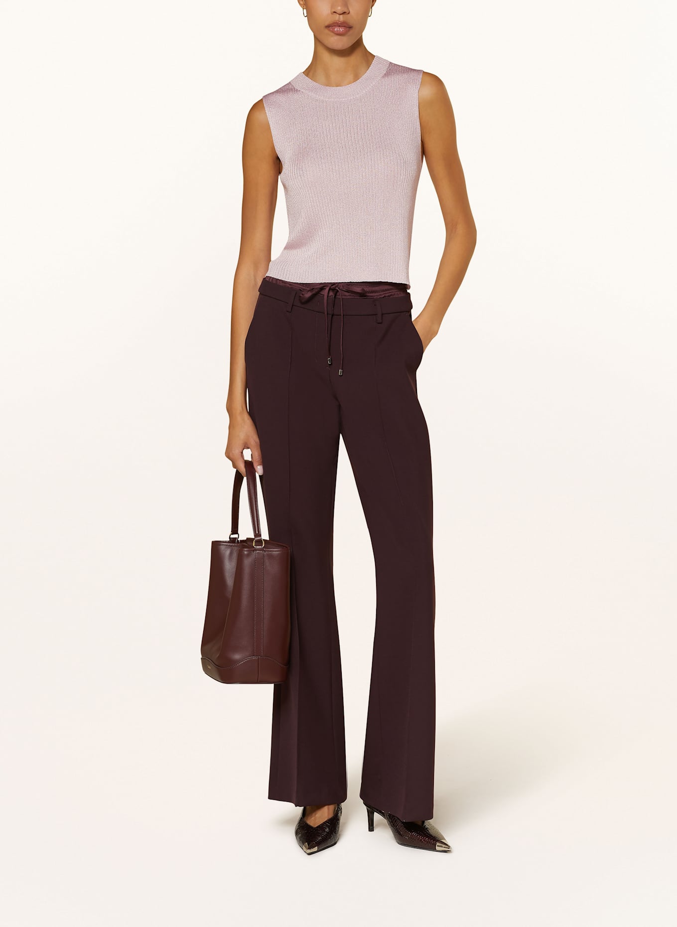 MRS & HUGS Stricktop mit Glitzergarn: ROSA