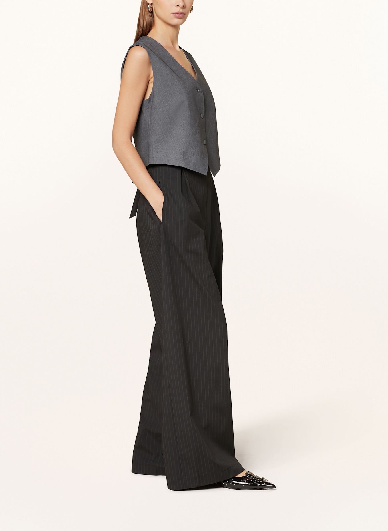 JUNE FRIDAYS Marlenehose: SCHWARZ / GRAU