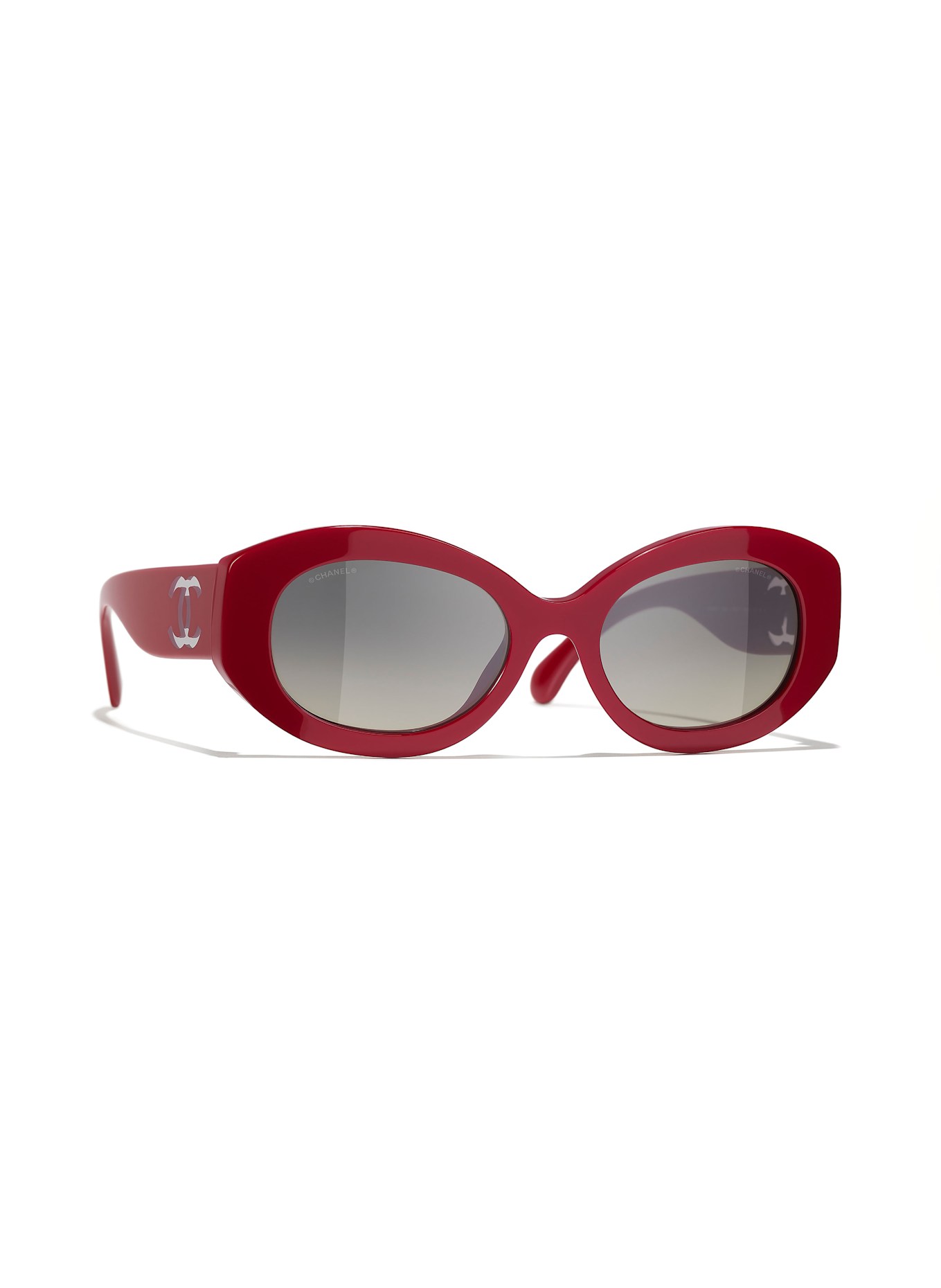 CHANEL Round sunglasses: 175971 - RED/ DARK GRAY GRADIENT