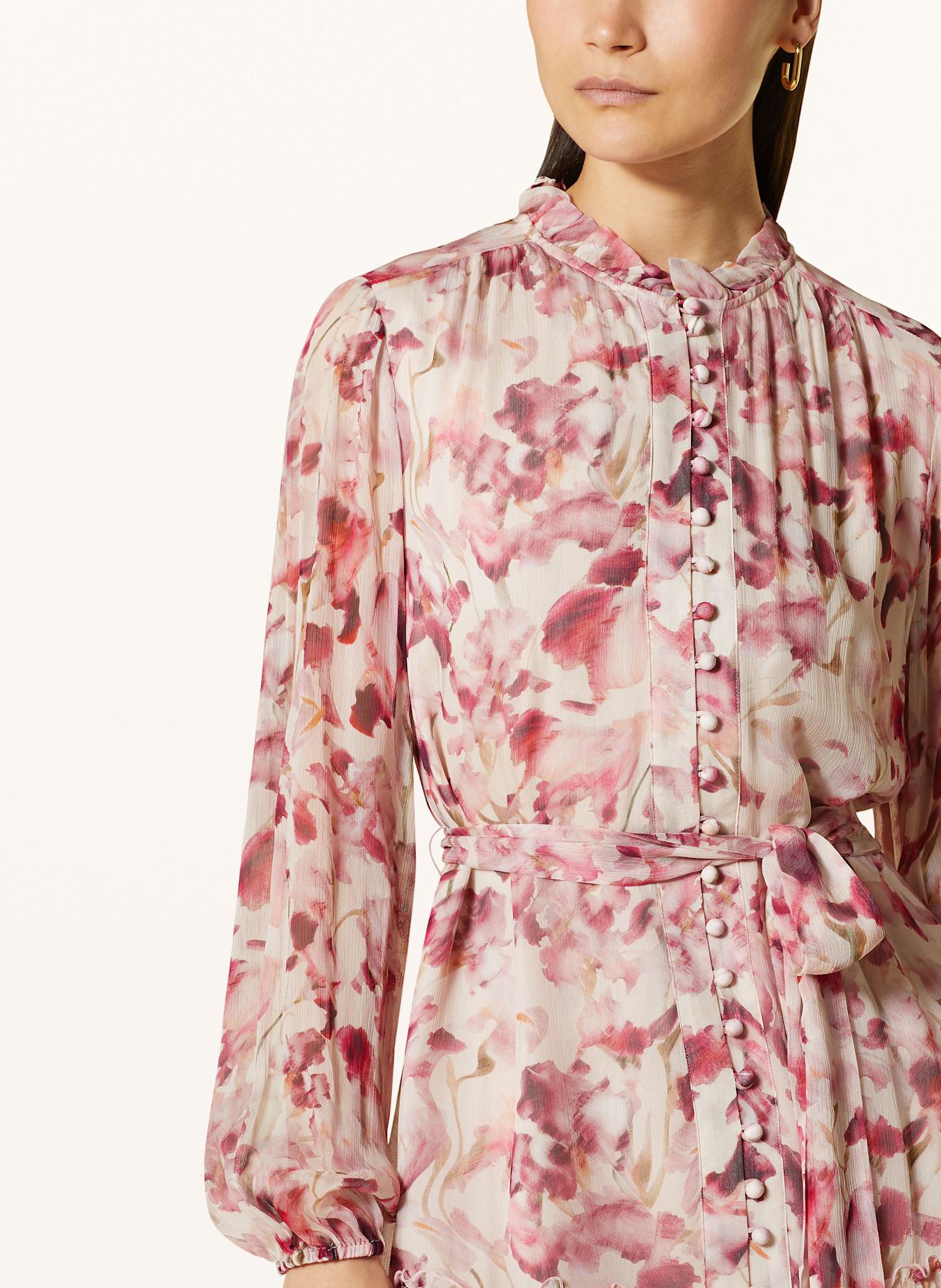 MRS & HUGS Kleid mit Volants: HELLROSA/ NEONPINK