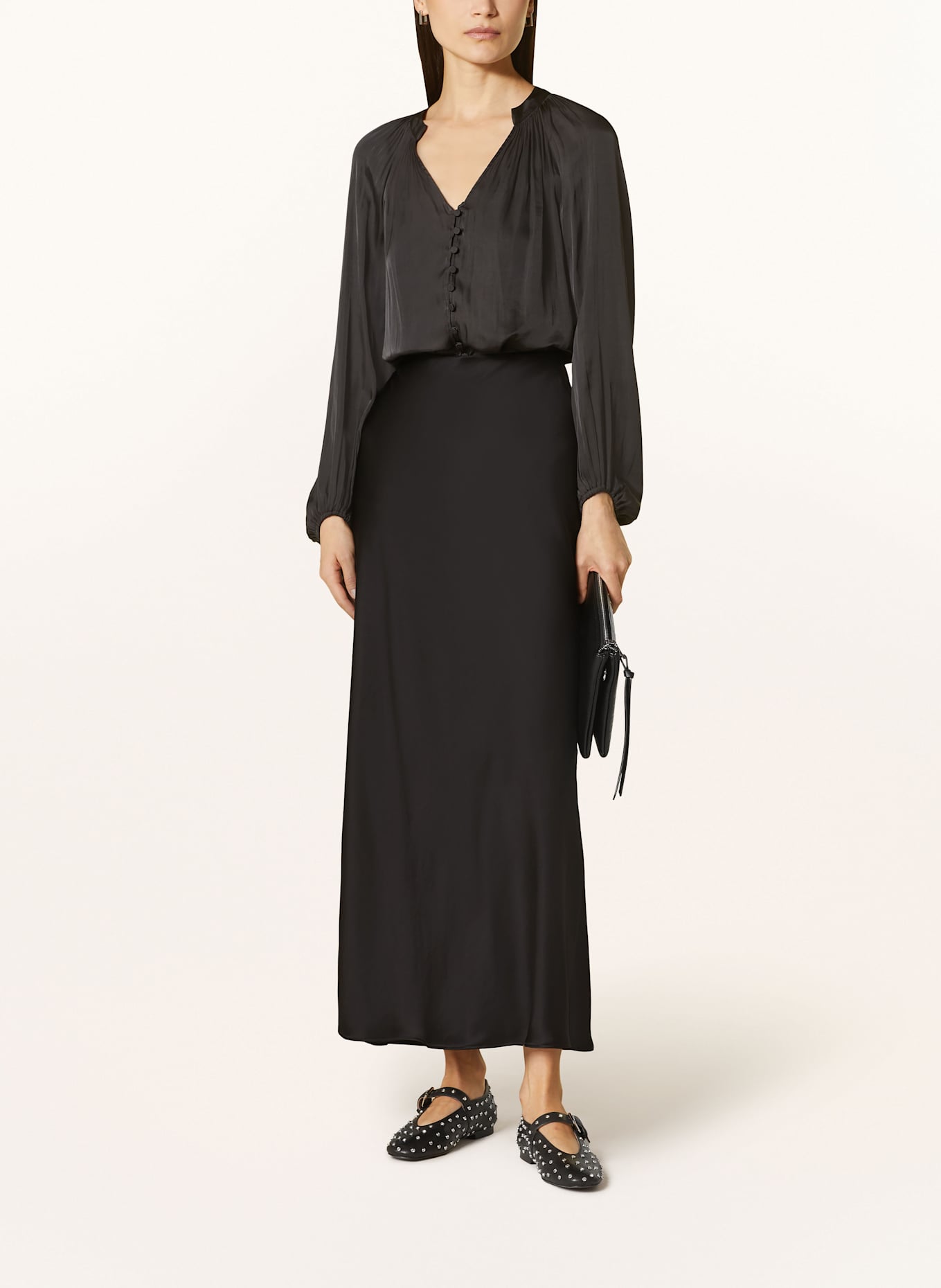 MRS & HUGS Satinrock: SCHWARZ