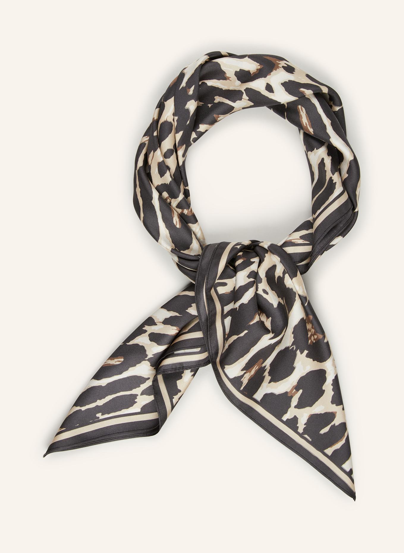 MRS & HUGS Chusta jedwabna: CIEMNOBRĄZOWY / JASNOBRĄZOWY