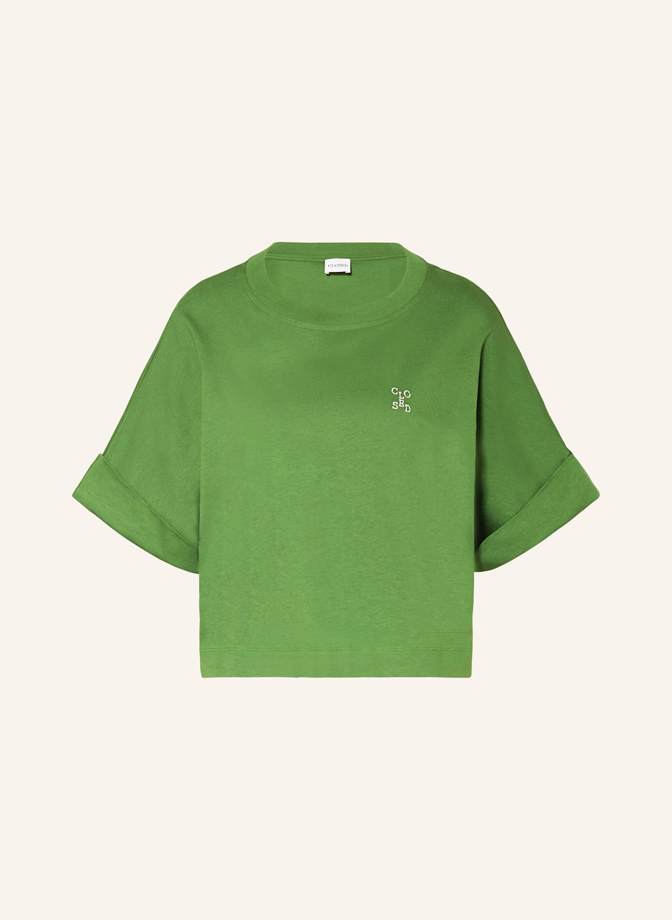 CLOSED Cropped-Shirt: GRÜN