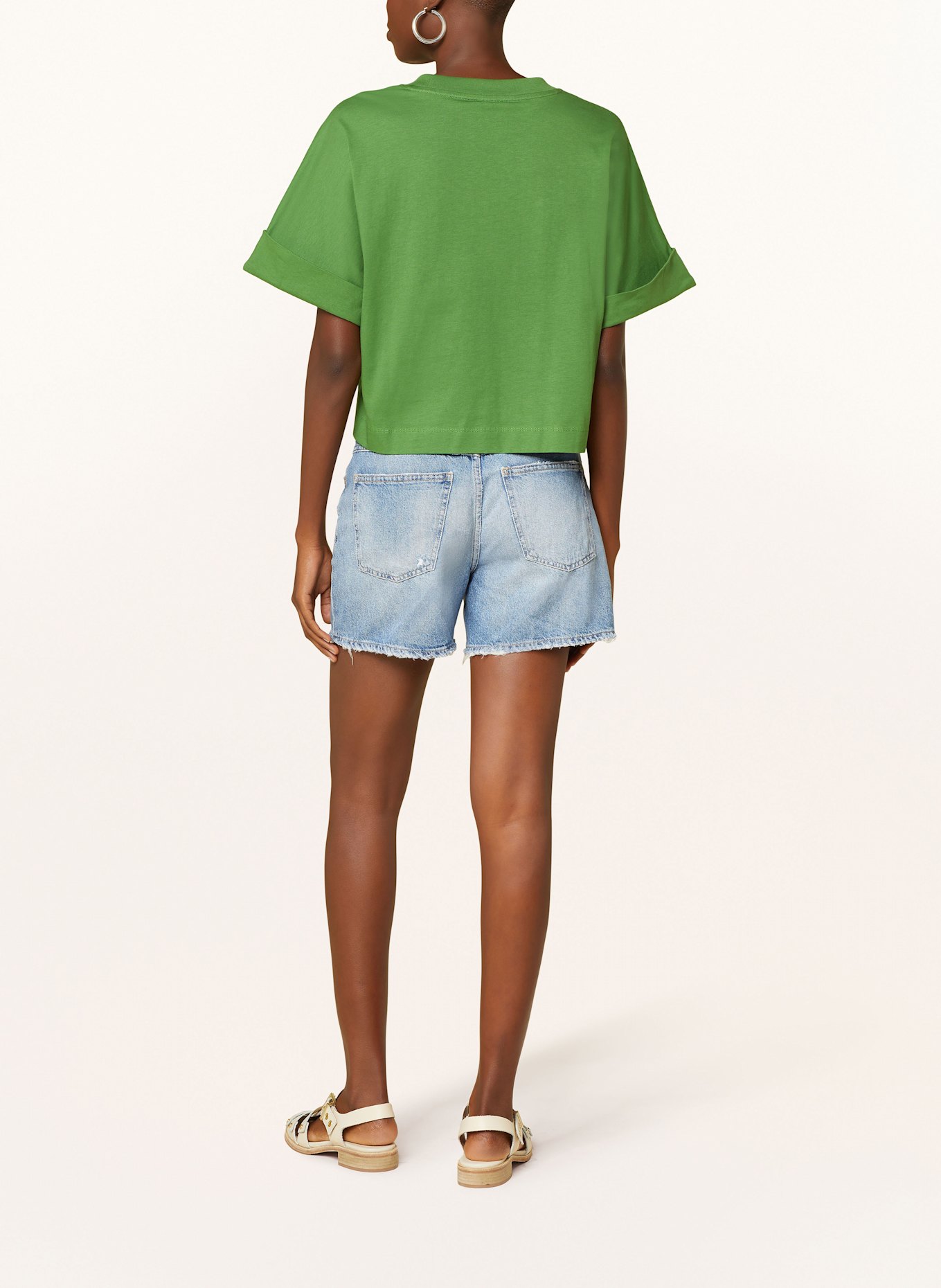 CLOSED Cropped-Shirt: GRÜN
