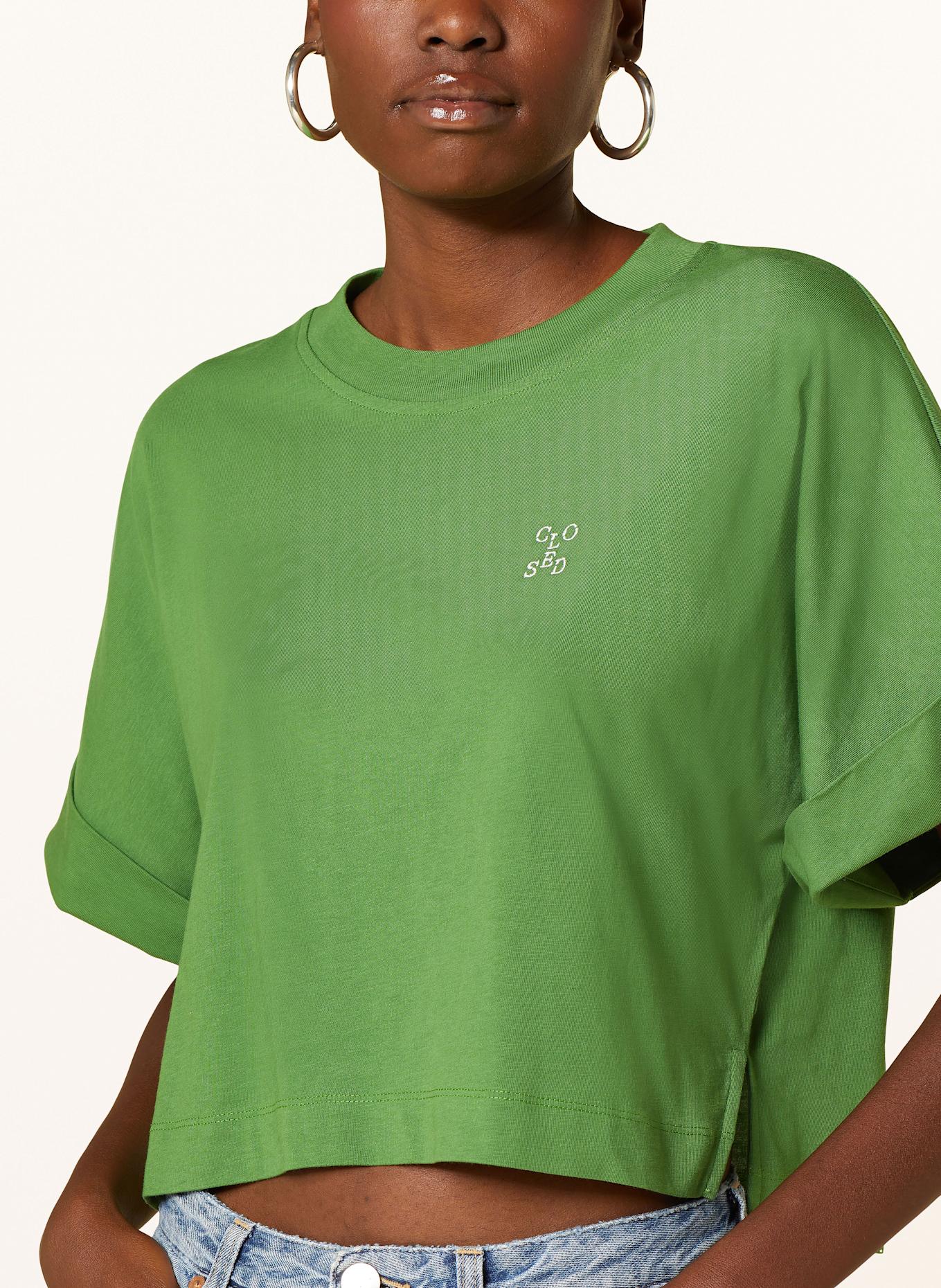 CLOSED Cropped-Shirt: GRÜN