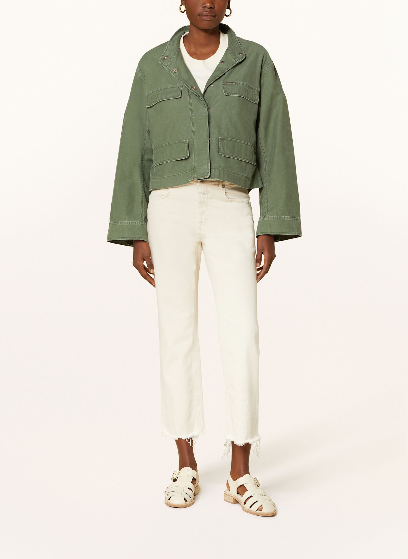 CLOSED Cropped-Fieldjacket: OLIV