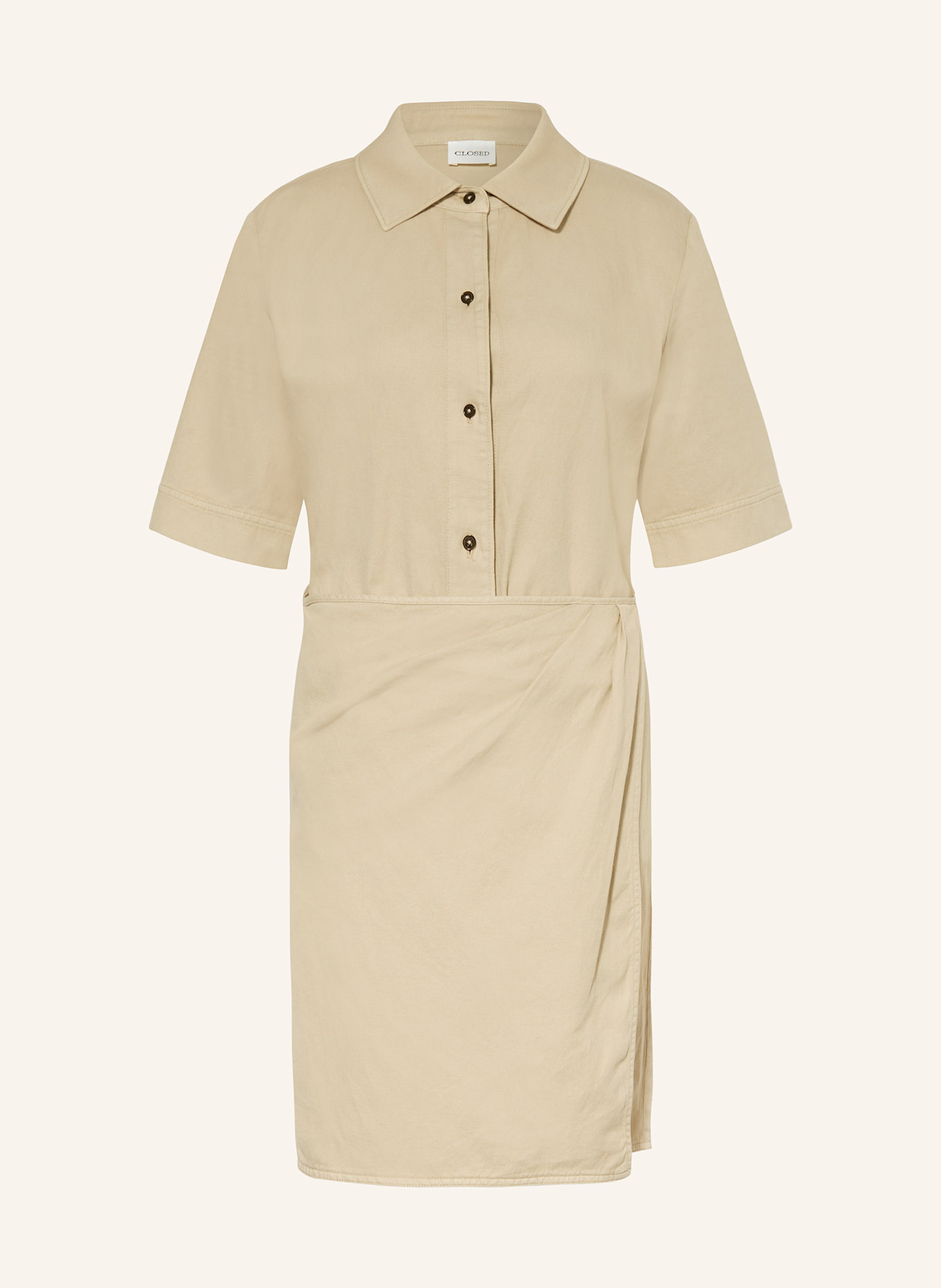 CLOSED Shirt dress in wrap look: BEIGE