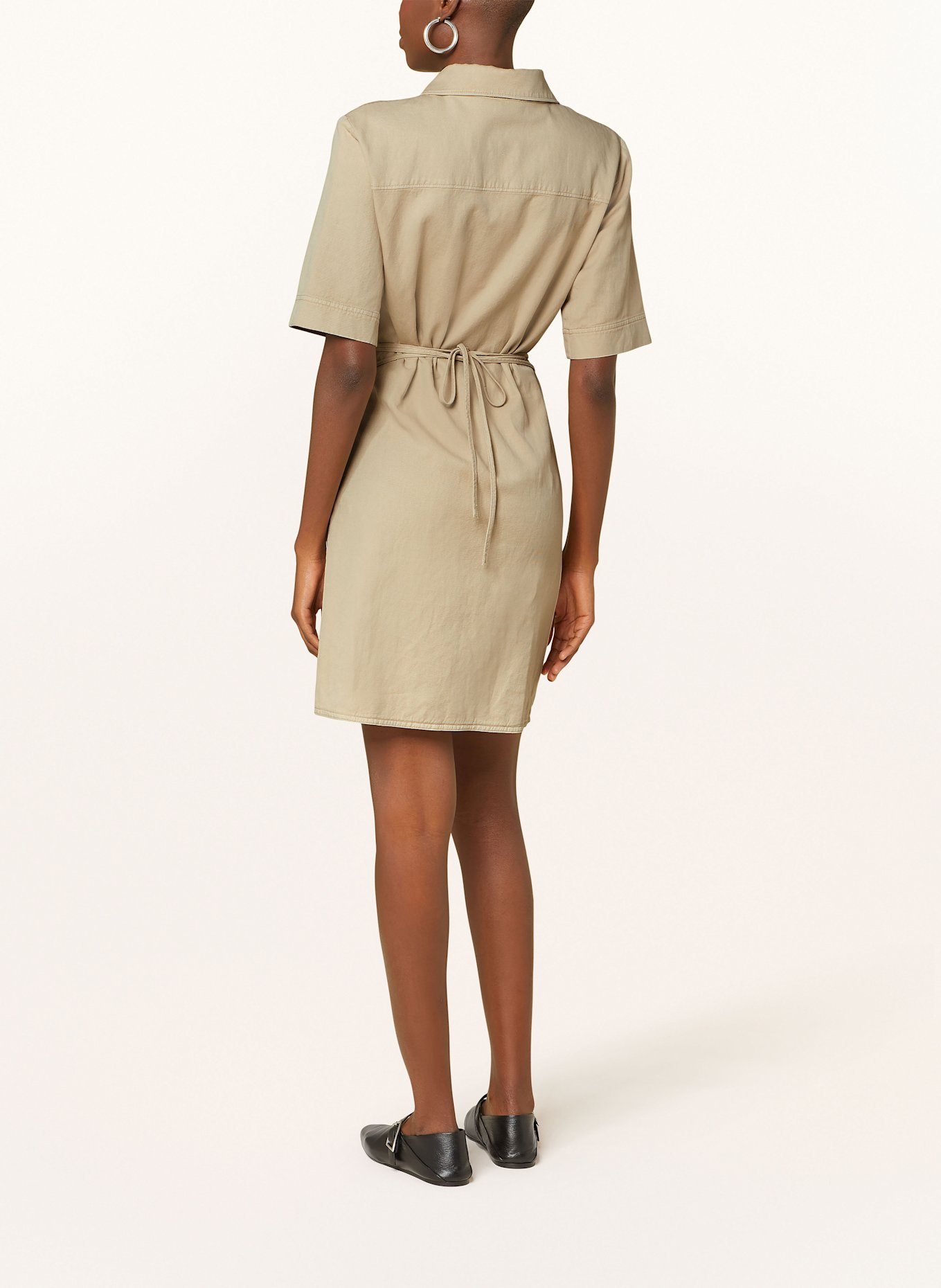 CLOSED Shirt dress in wrap look: BEIGE
