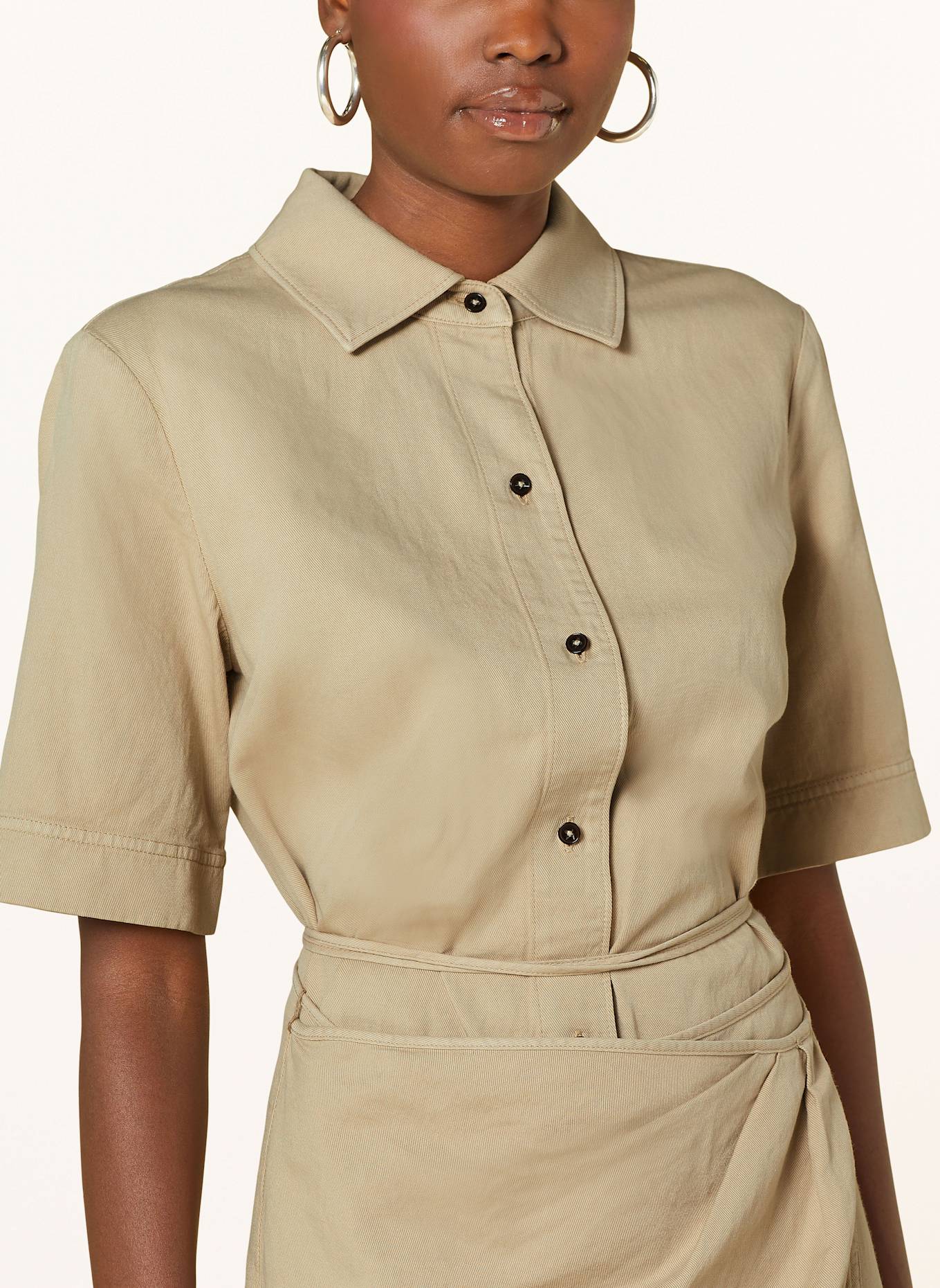 CLOSED Shirt dress in wrap look: BEIGE