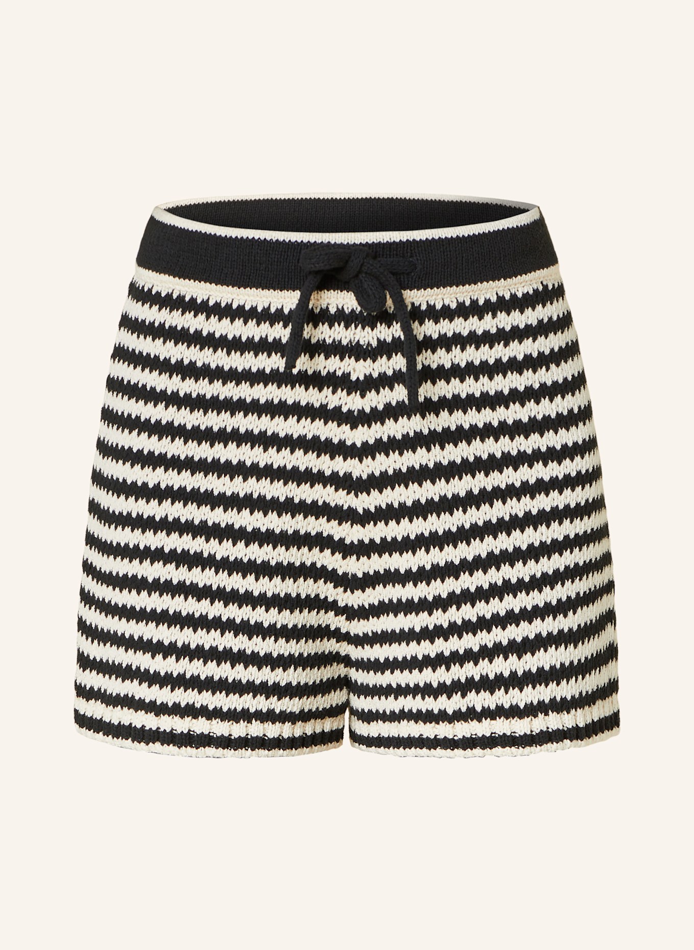 CLOSED Strickshorts: SCHWARZ/ WEISS