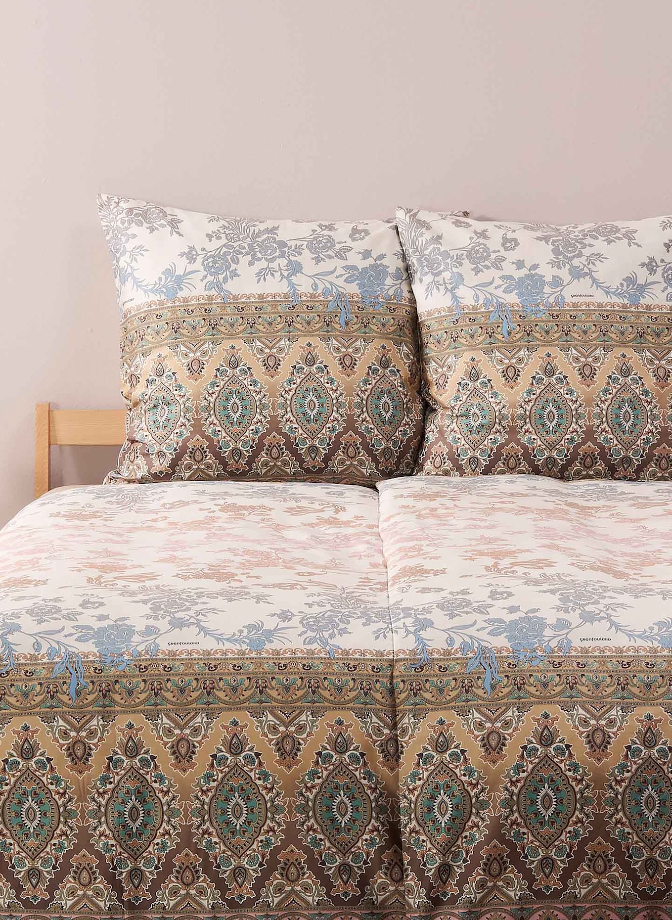 bassetti Bettwäsche AGRIGENTO 42: NUDE / BEIGE / BLAUGRAU