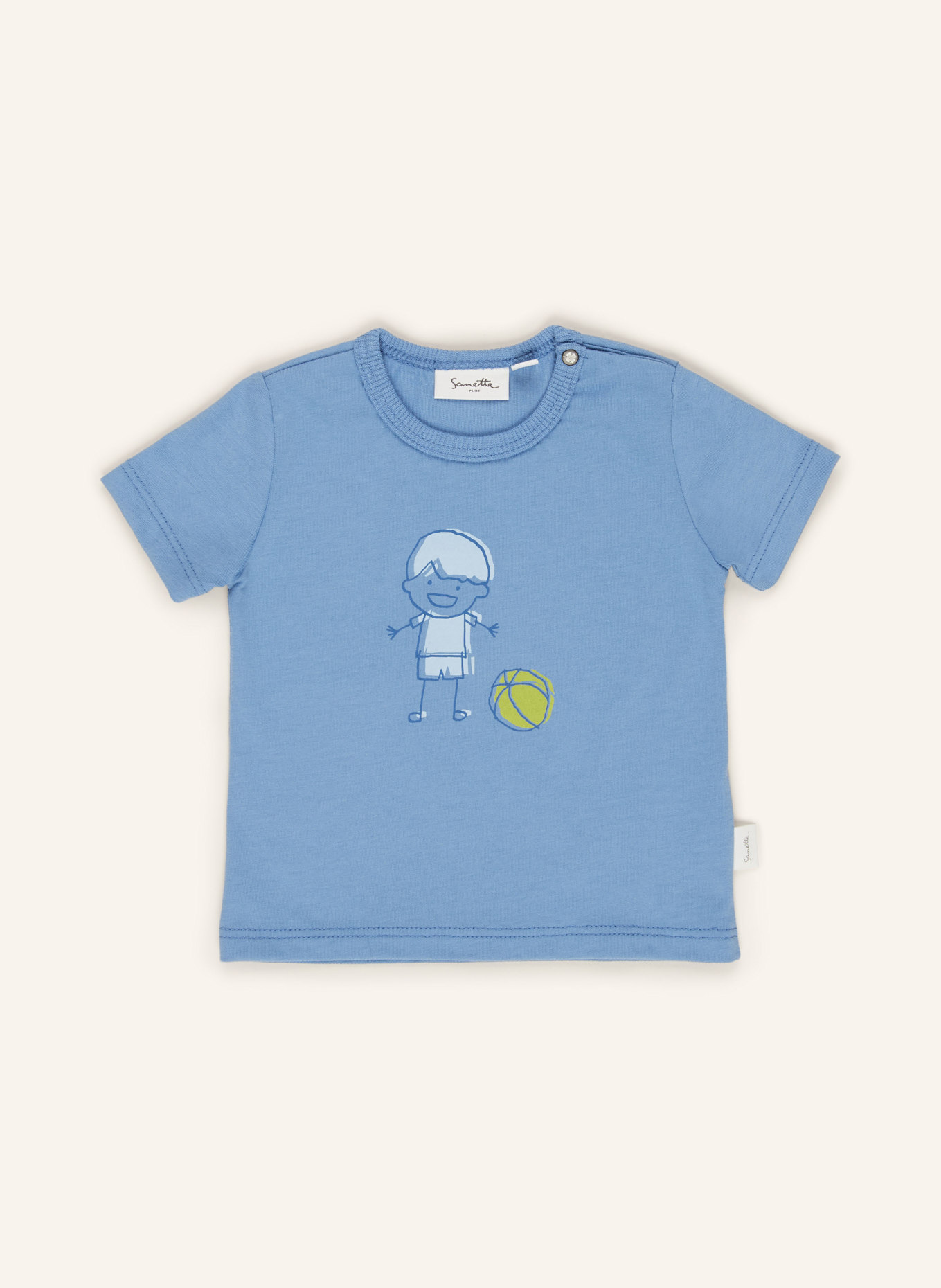Sanetta PURE T-shirt: BLAUW