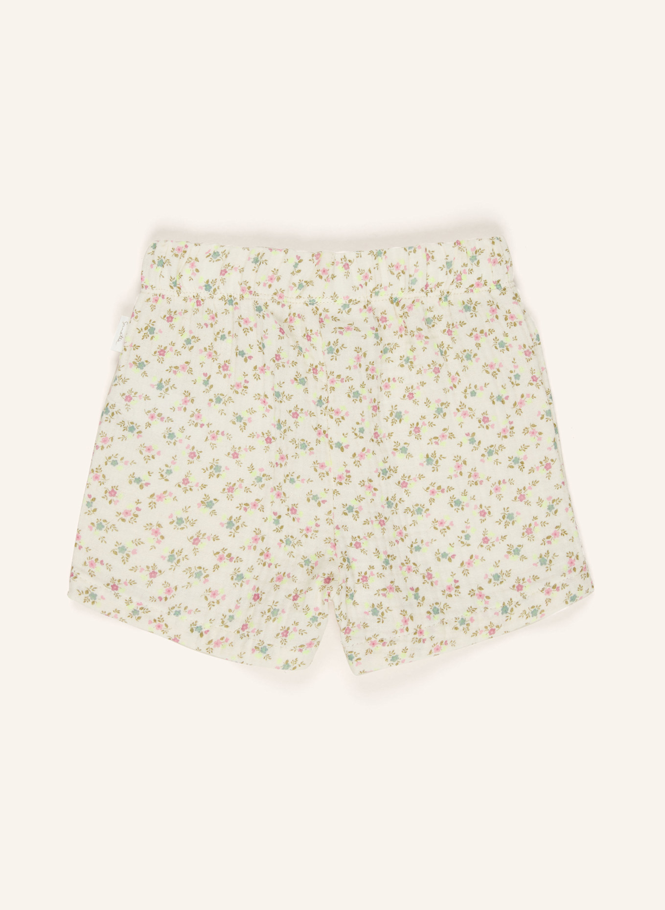 Sanetta PURE Musselinshorts: ECRU / ROSA