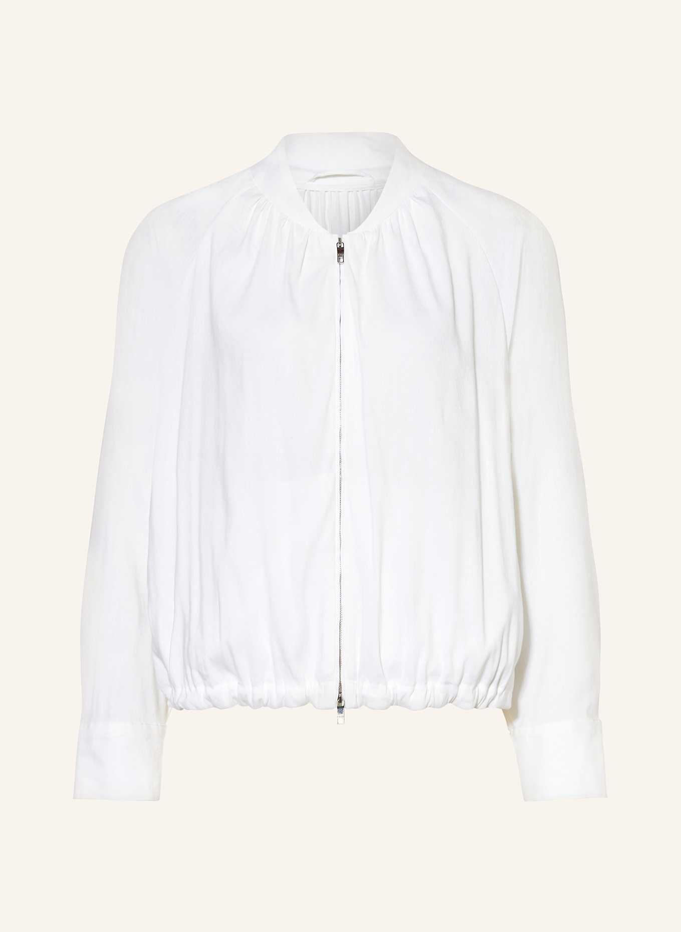 BOSS Blouson JALPES mit Leinen: WEISS
