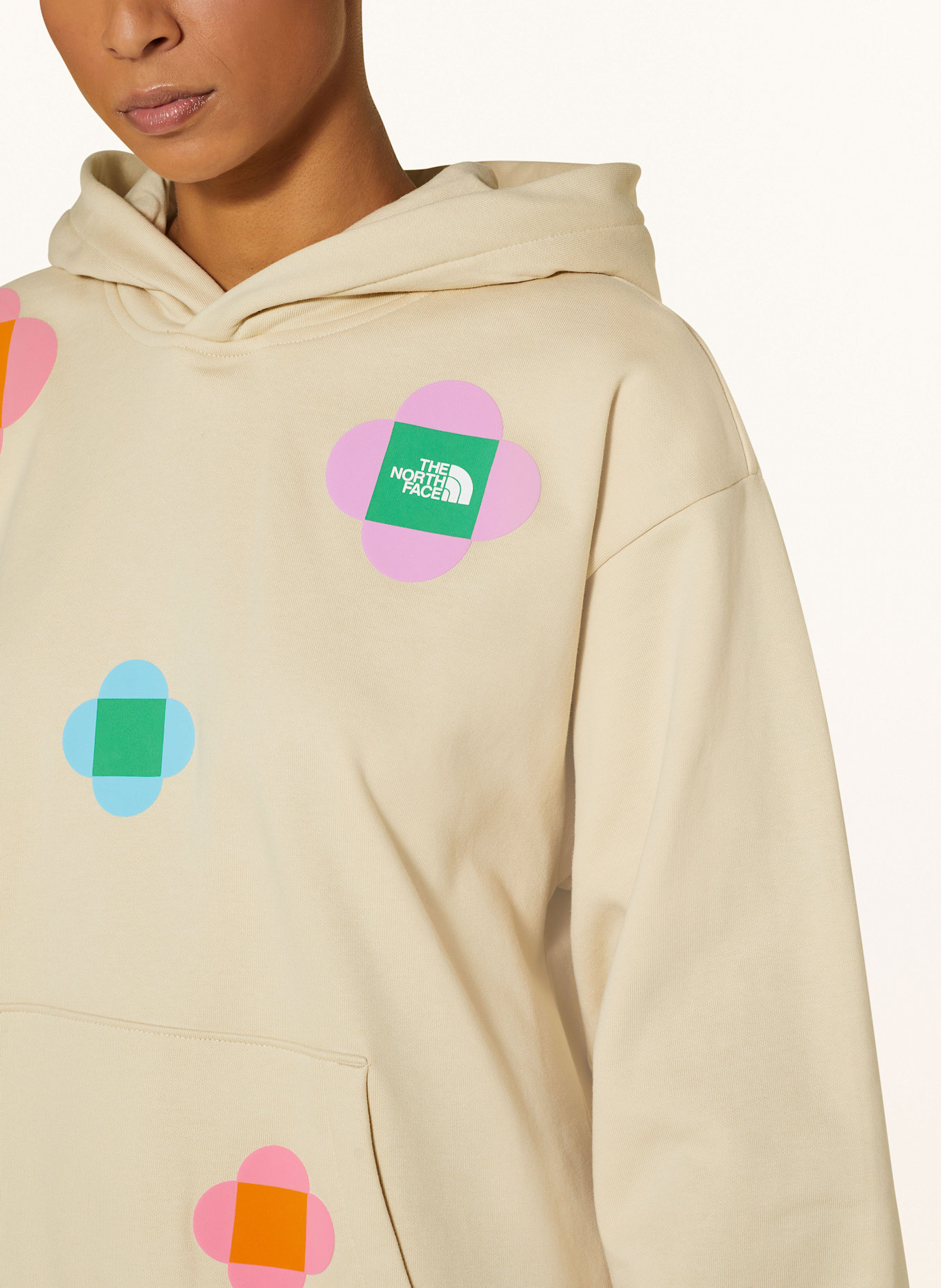 THE NORTH FACE Oversized hoodie: BEIGE