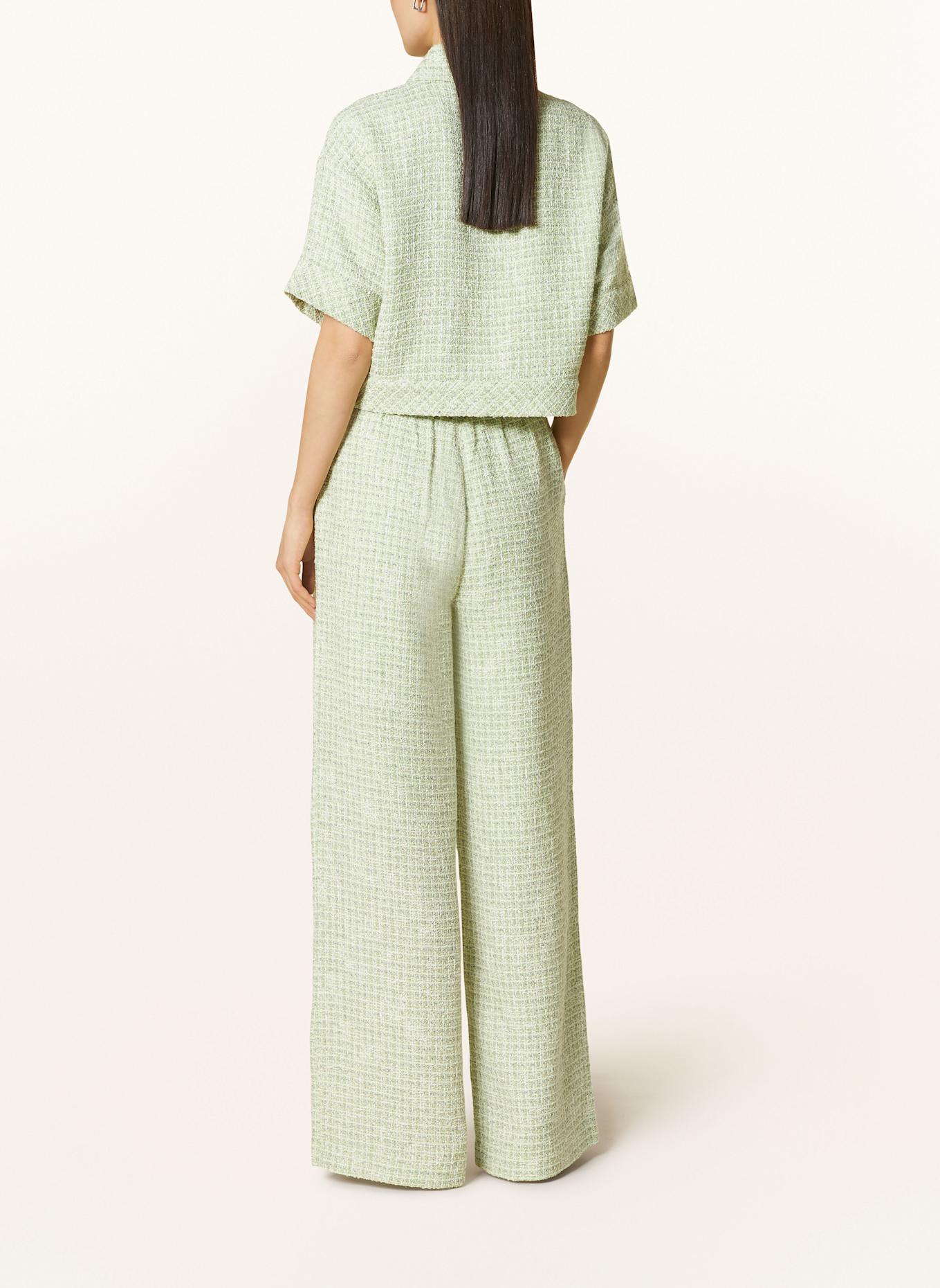 MRS & HUGS Bouclé-Hose: HELLGRÜN