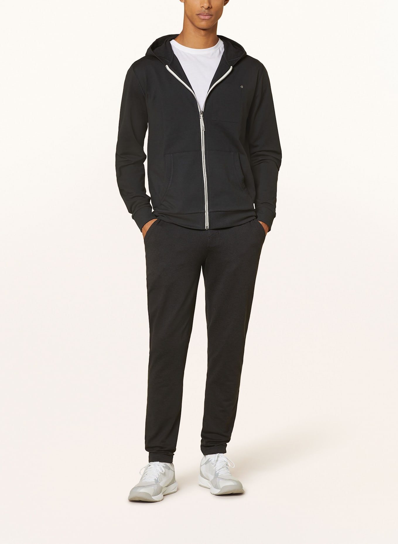vuori CORONADE sweat jacket: BLACK