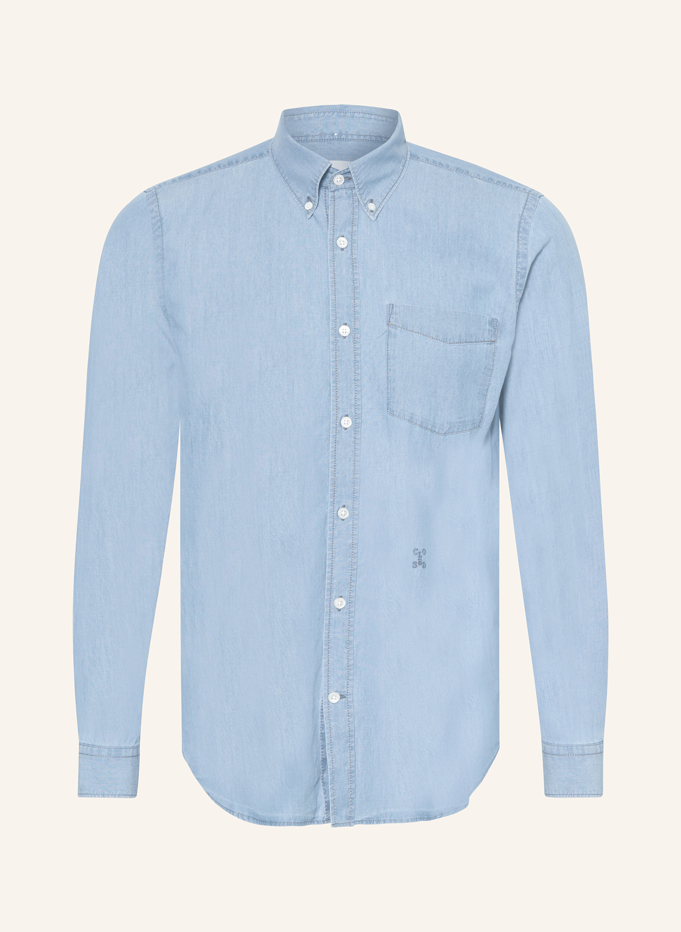 CLOSED Shirt comfort fit in denim look: LIGHT BLUE