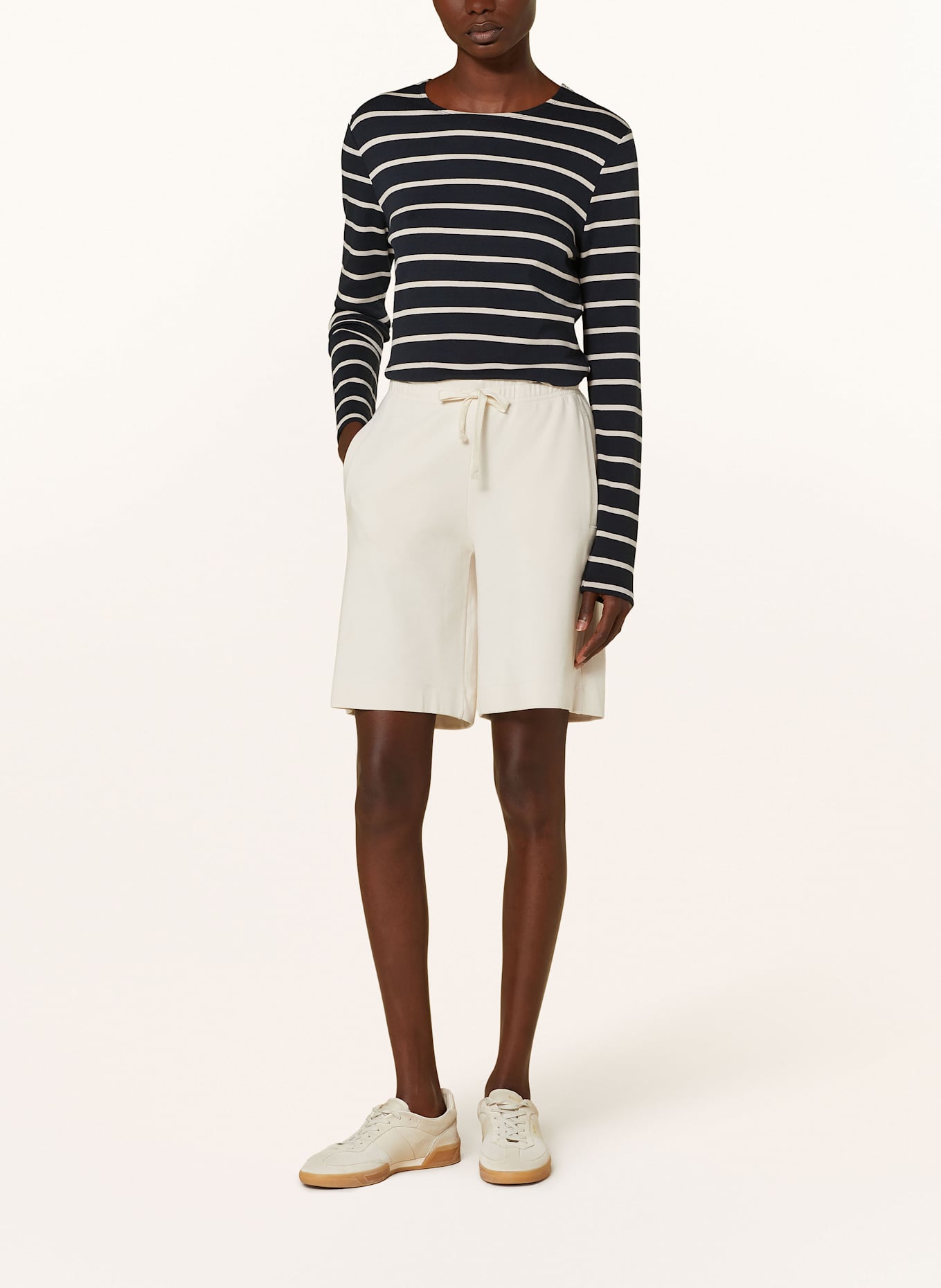 Juvia Long sleeve shirt JULIANE: BLACK / CREAM