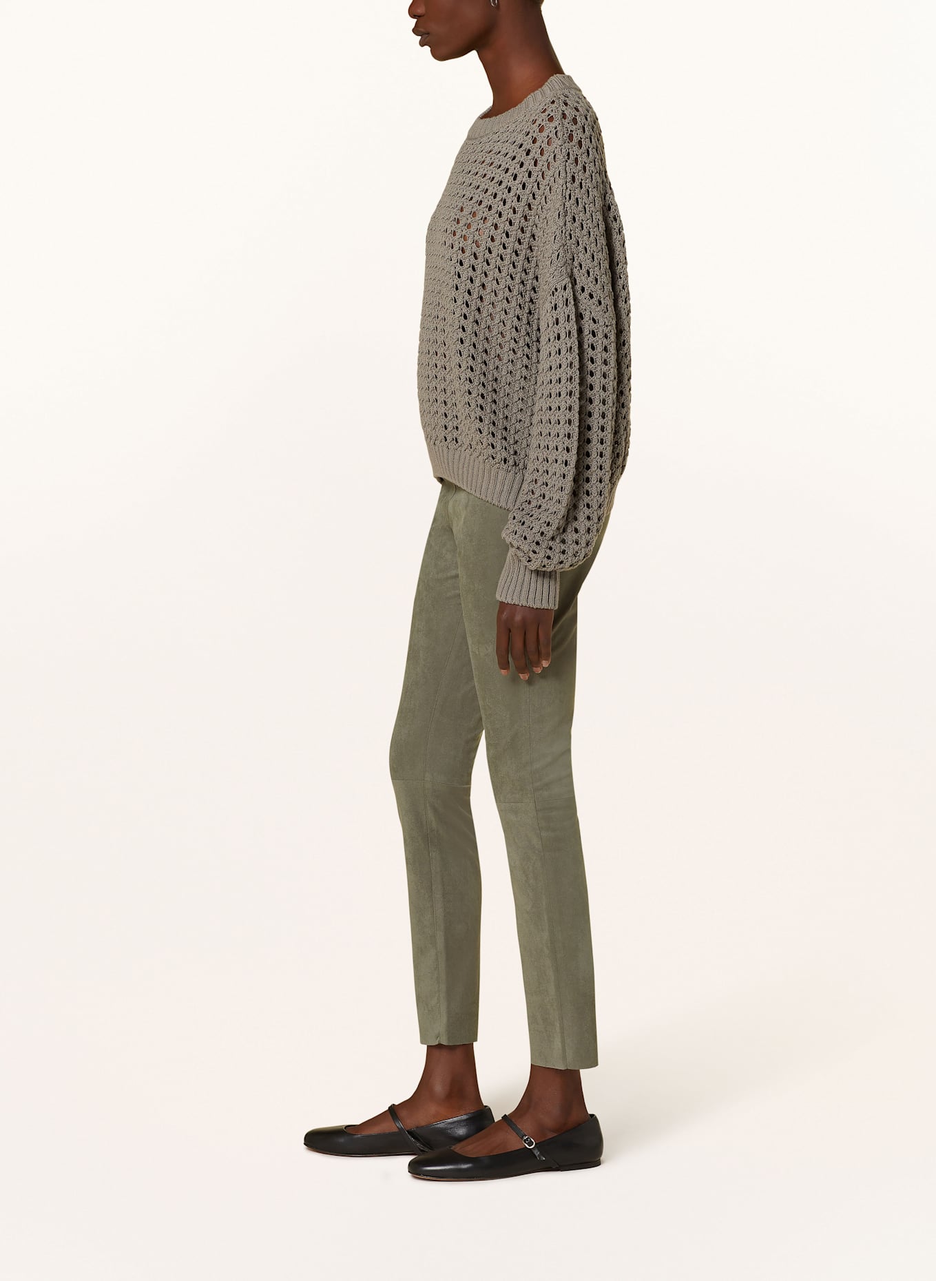 Juvia Leggings ELENA in Lederoptik: GRAU