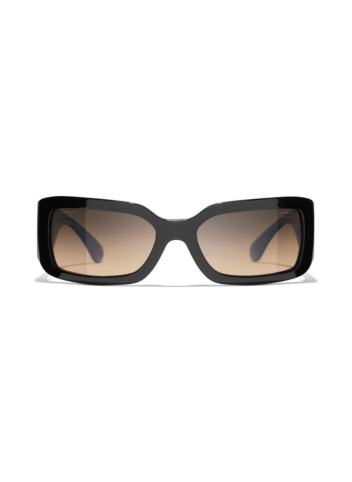 CHANEL Rectangular sunglasses: C501W1 - BLACK/ GREEN GRADIENT